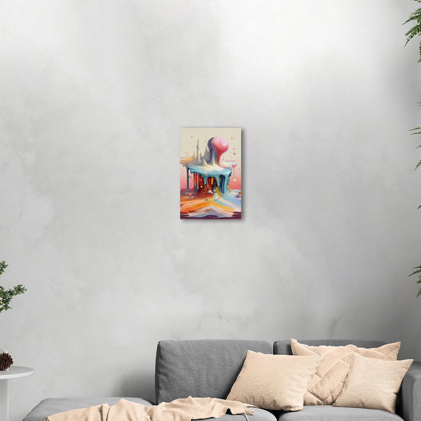 Abstract, surreal, dreamlike art with melting shapes - Enigmatic Elegance