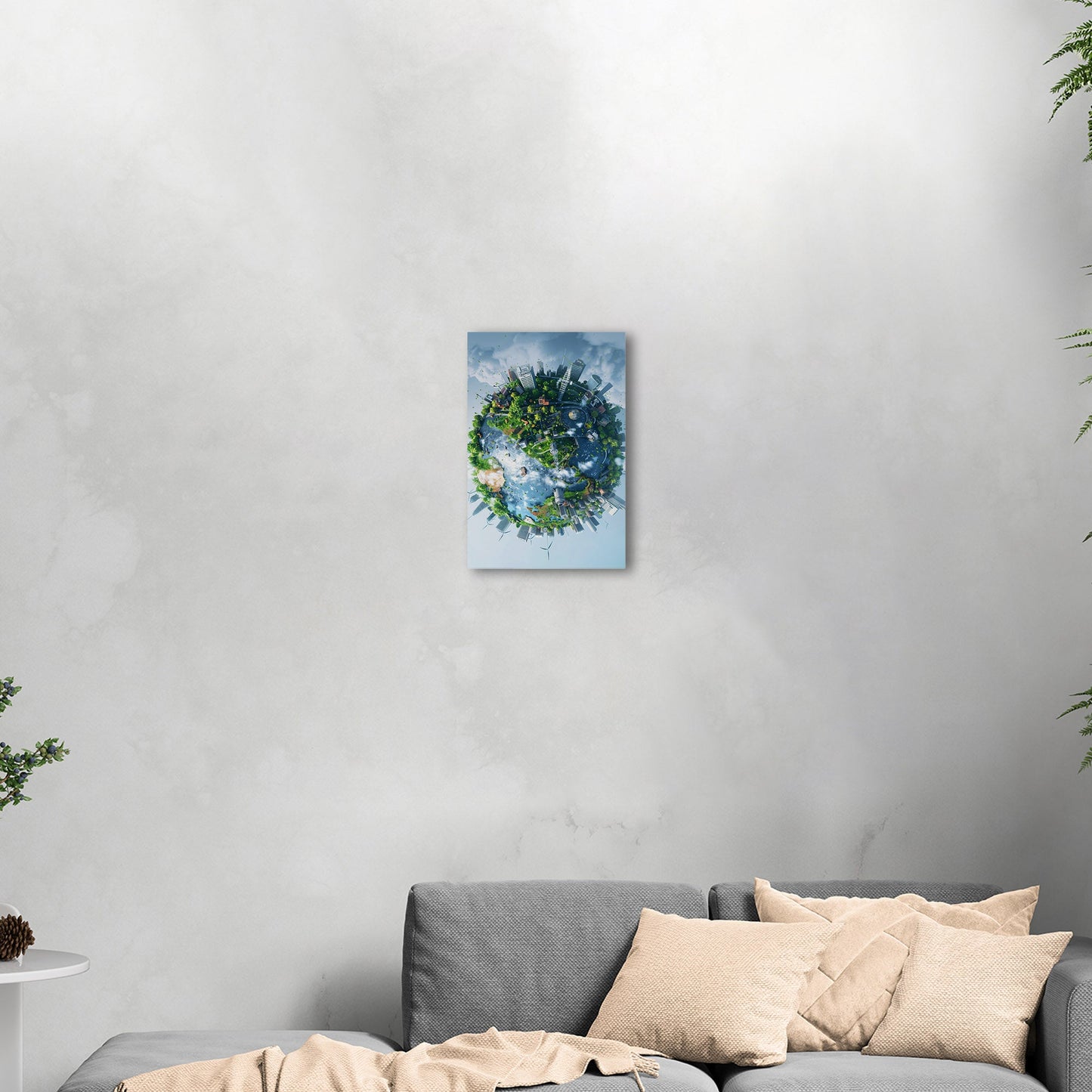 Captivating Earth View with Intricate Buildings - Magnificent City Canvas