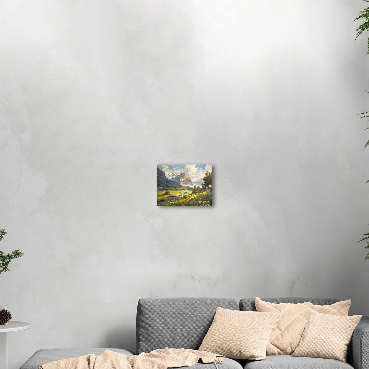 Vibrant landscape oil painting capturing nature's essence - Enriched Elegance