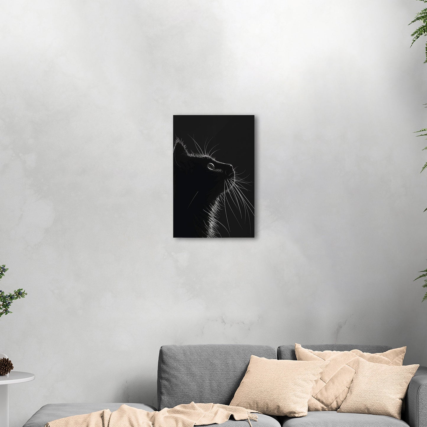 Minimalistic Cat Wall Art - Enchanting Elegance