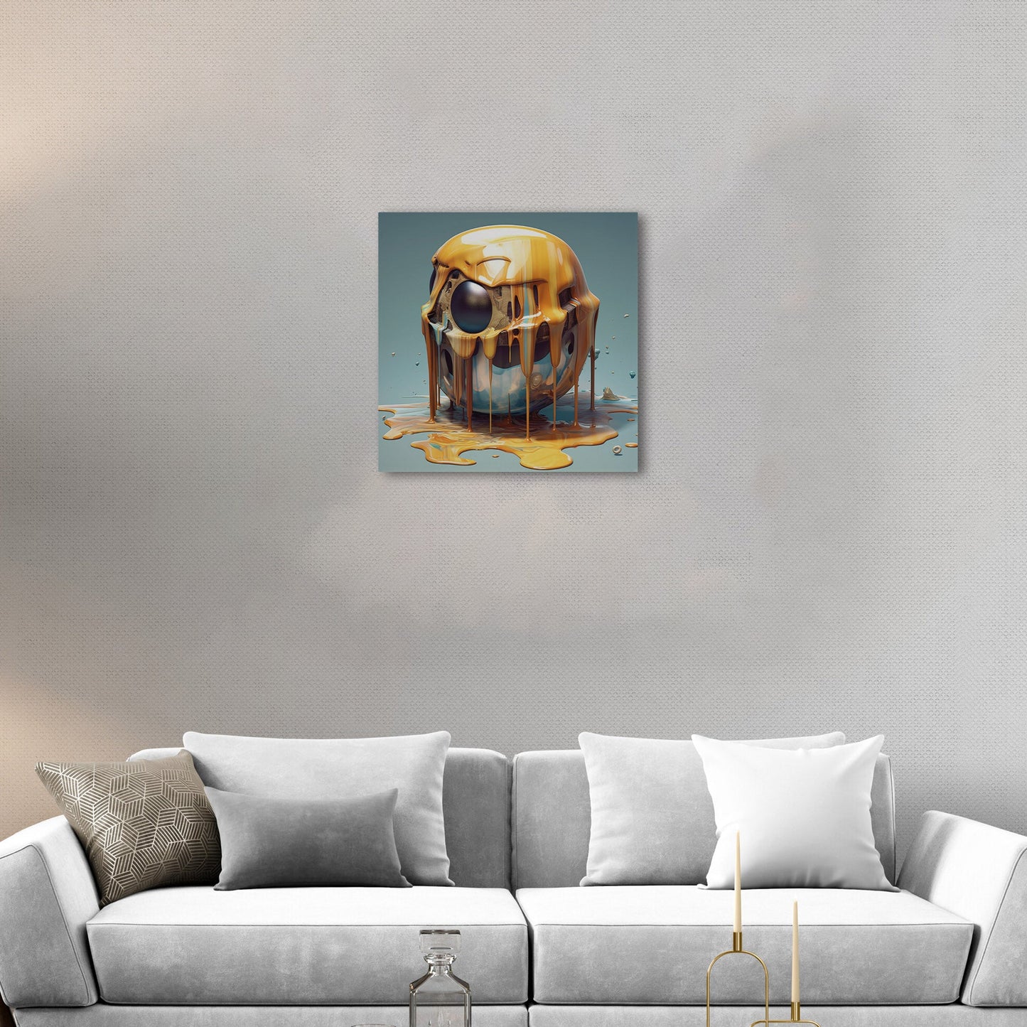 Abstract surreal artwork with melting objects - Enigmatic Essence