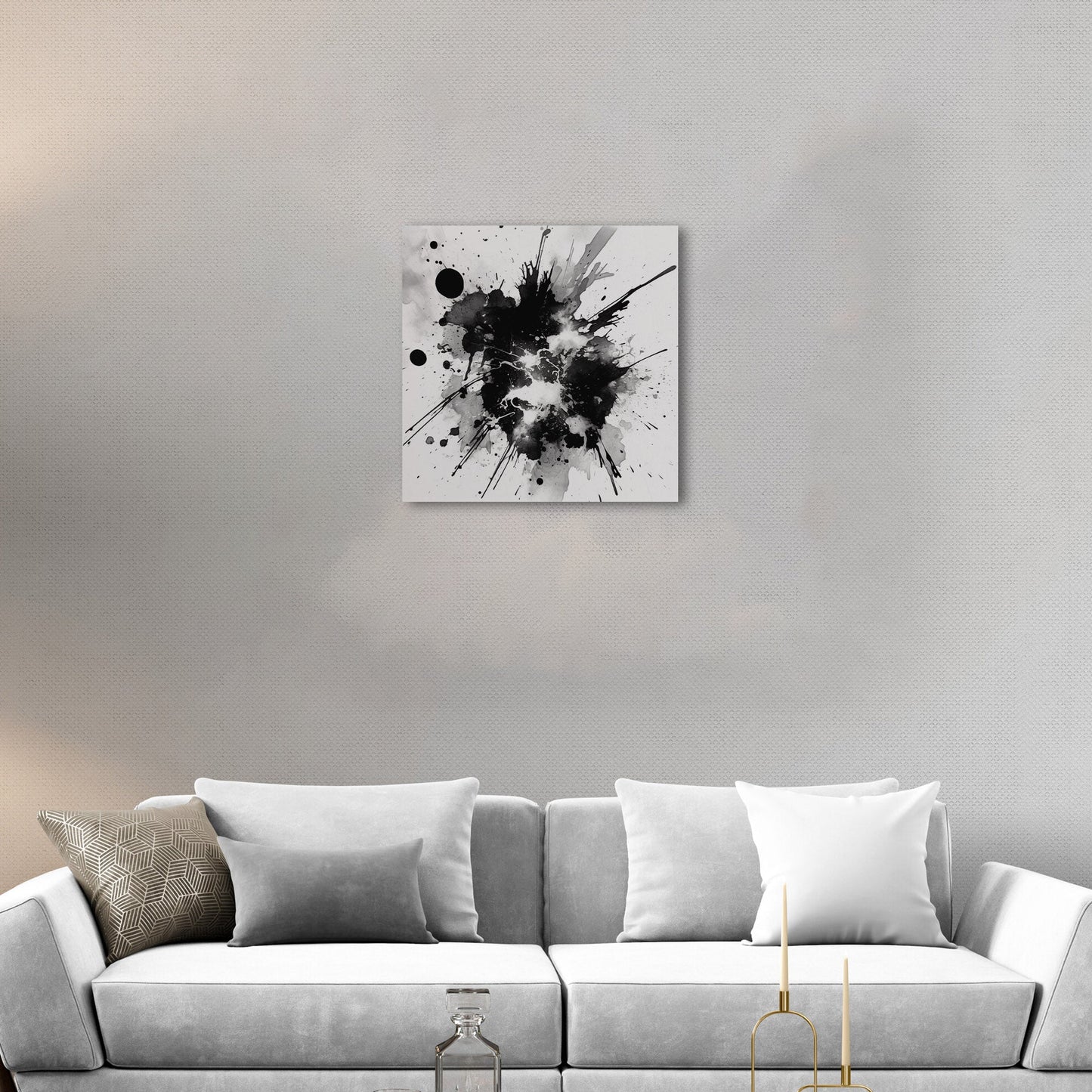 Black ink splatter abstract - Ephemeral Chaos
