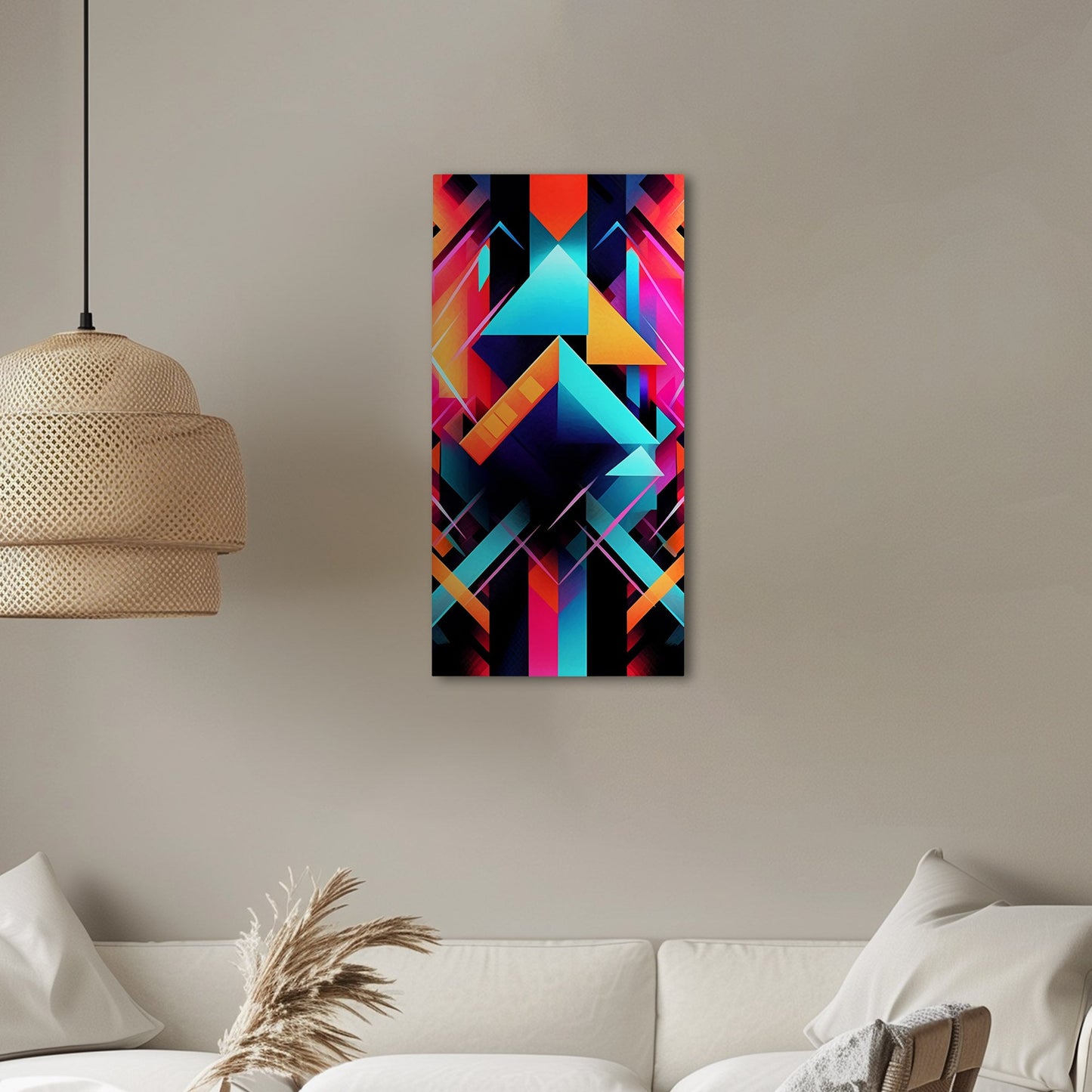 Bold neon geometric shapes - Electric Oasis