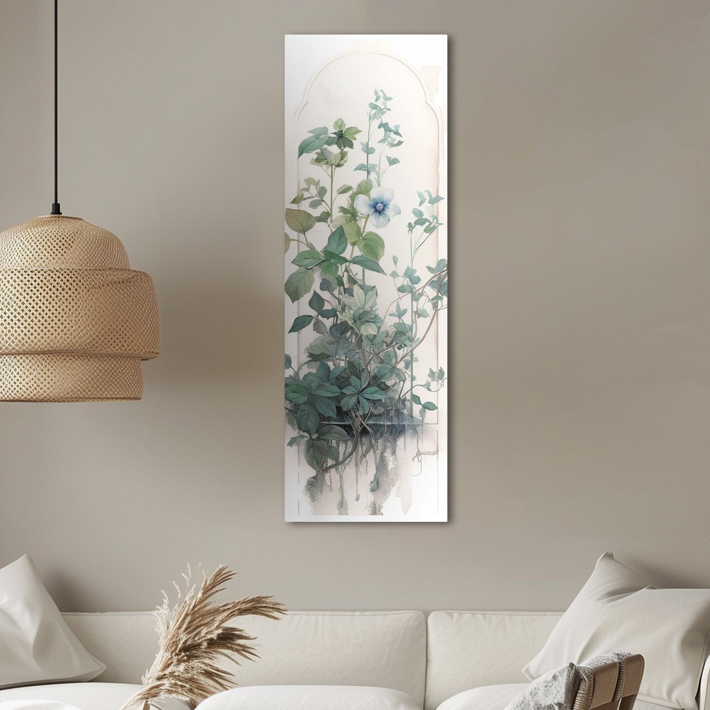 Watercolor Painting of Blue Wildflower