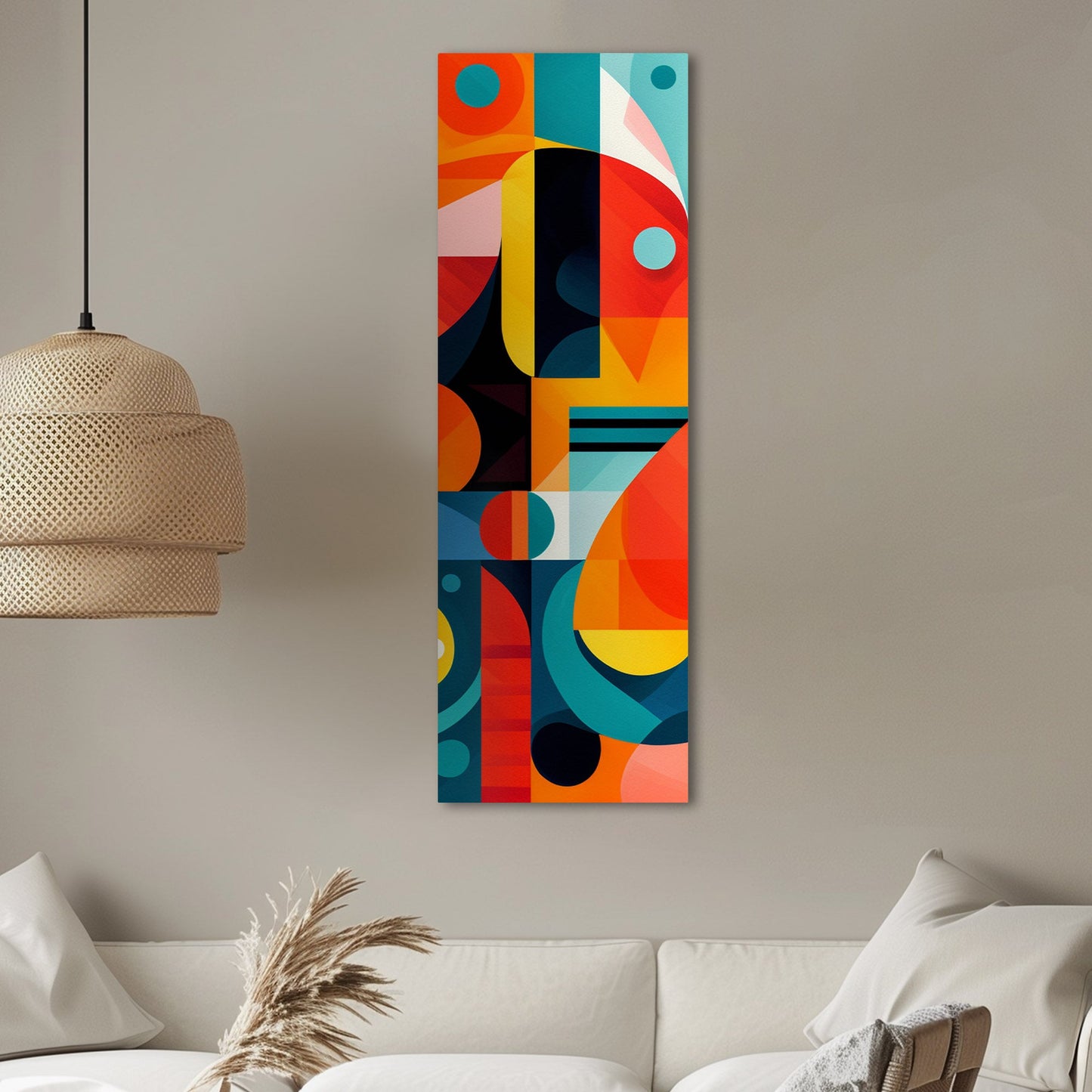 60's Era Modern Geometric Abstract Art - Vivid Prism