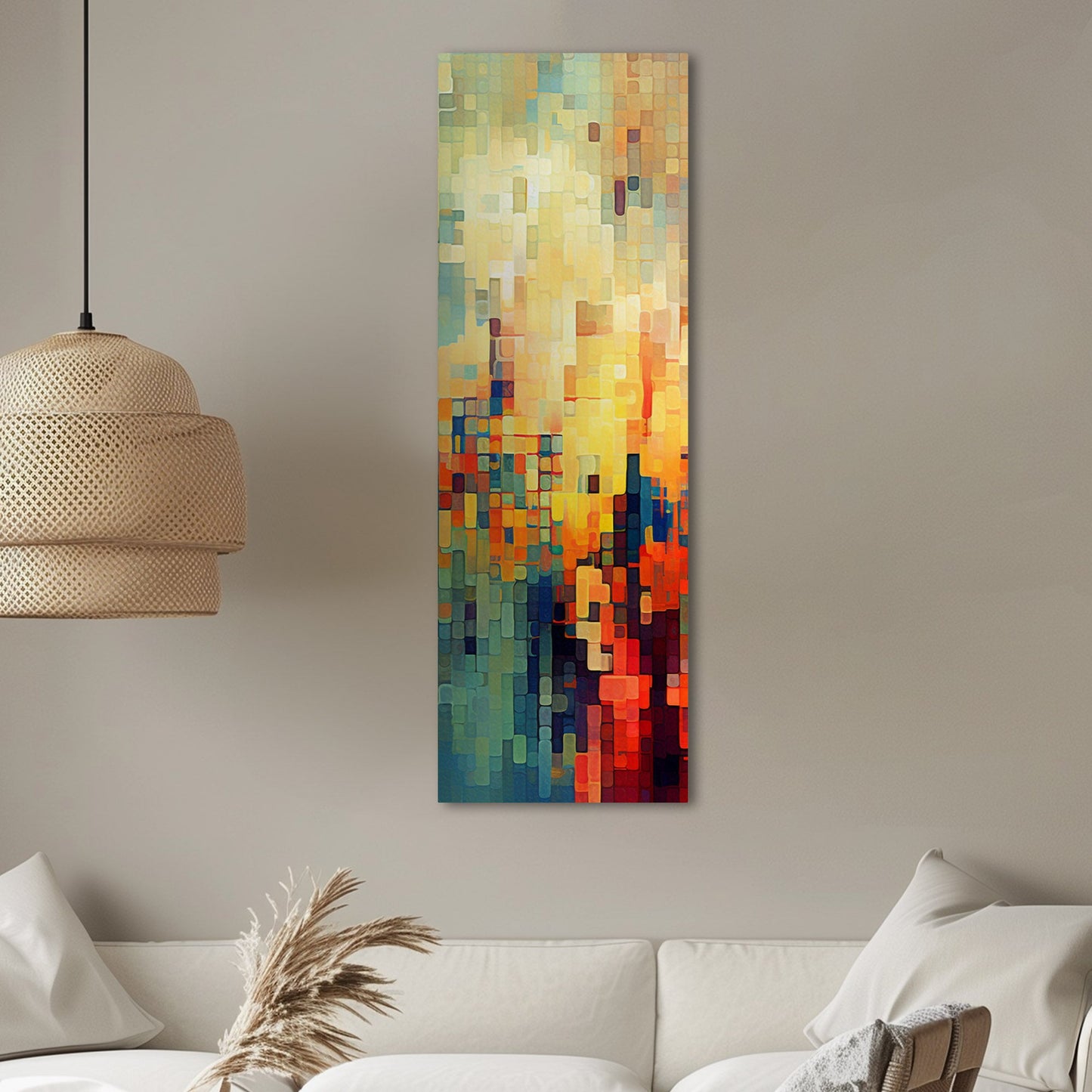 Pixelated mosaic retro abstract patterned geometric - Mesmerizing Modern Elegance