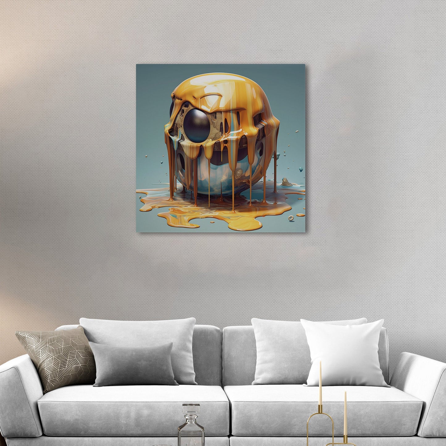 Abstract surreal artwork with melting objects - Enigmatic Essence
