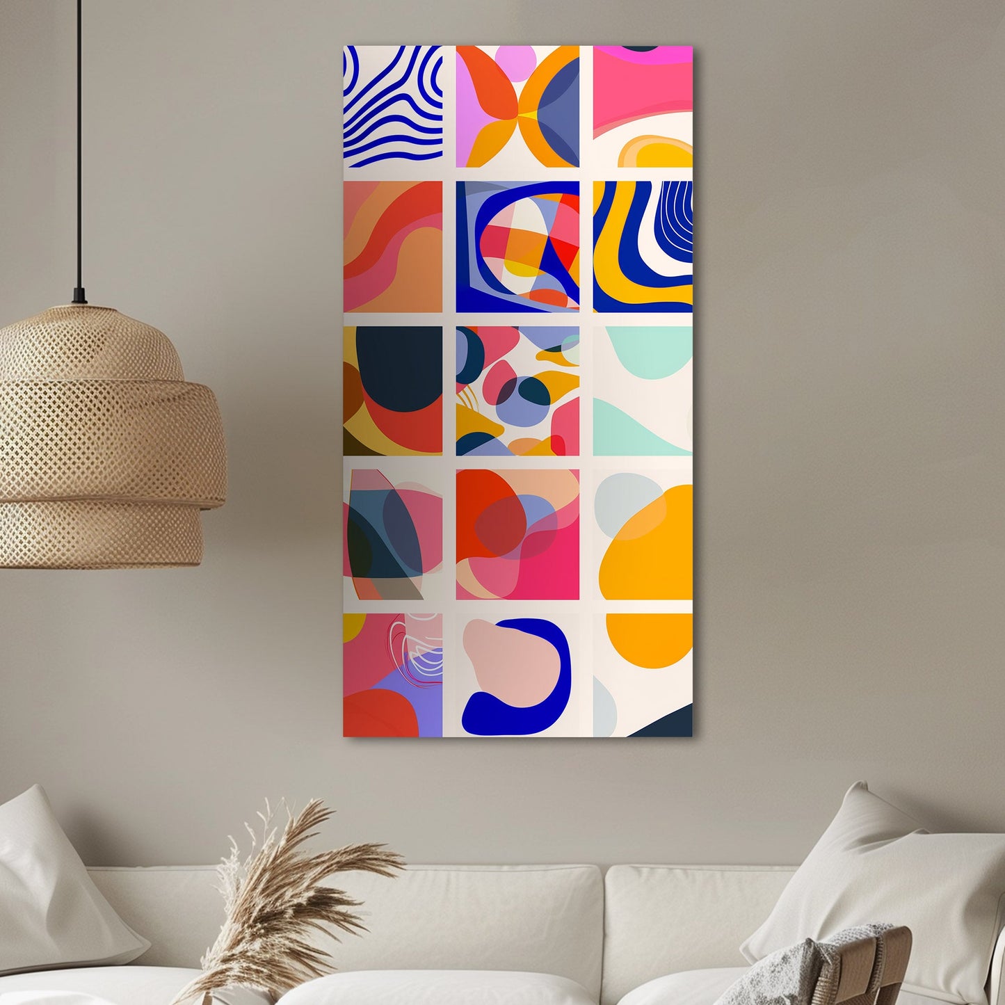 Colorful, flat vector design with intricate patterns - Psychedelic Delight