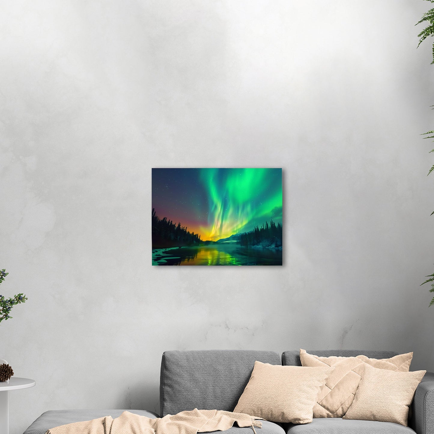 Shimmering Aurora Borealis Wall Art - Enchanted Ethereal Vision