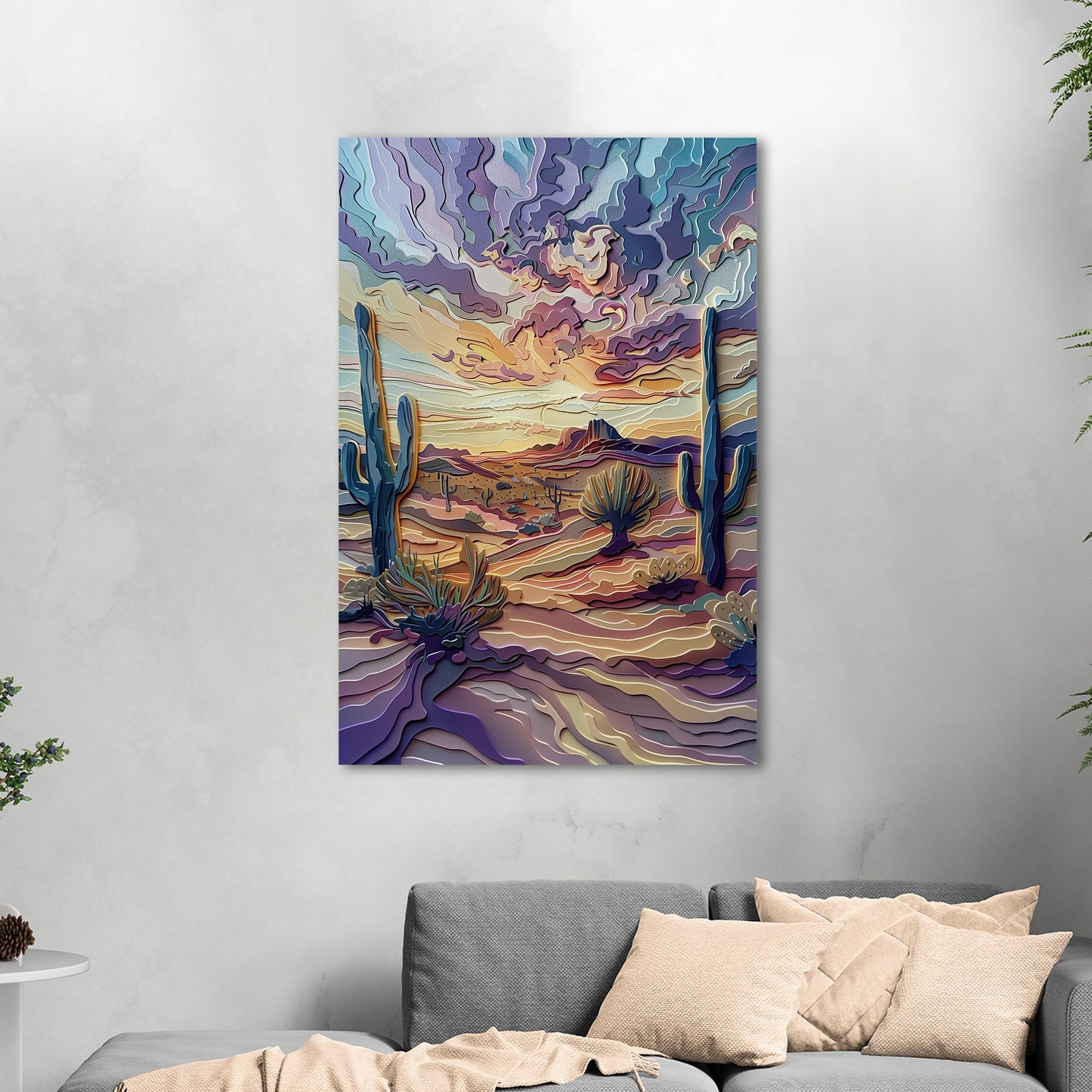 Sunset glow over serene desert - Dusk Delight