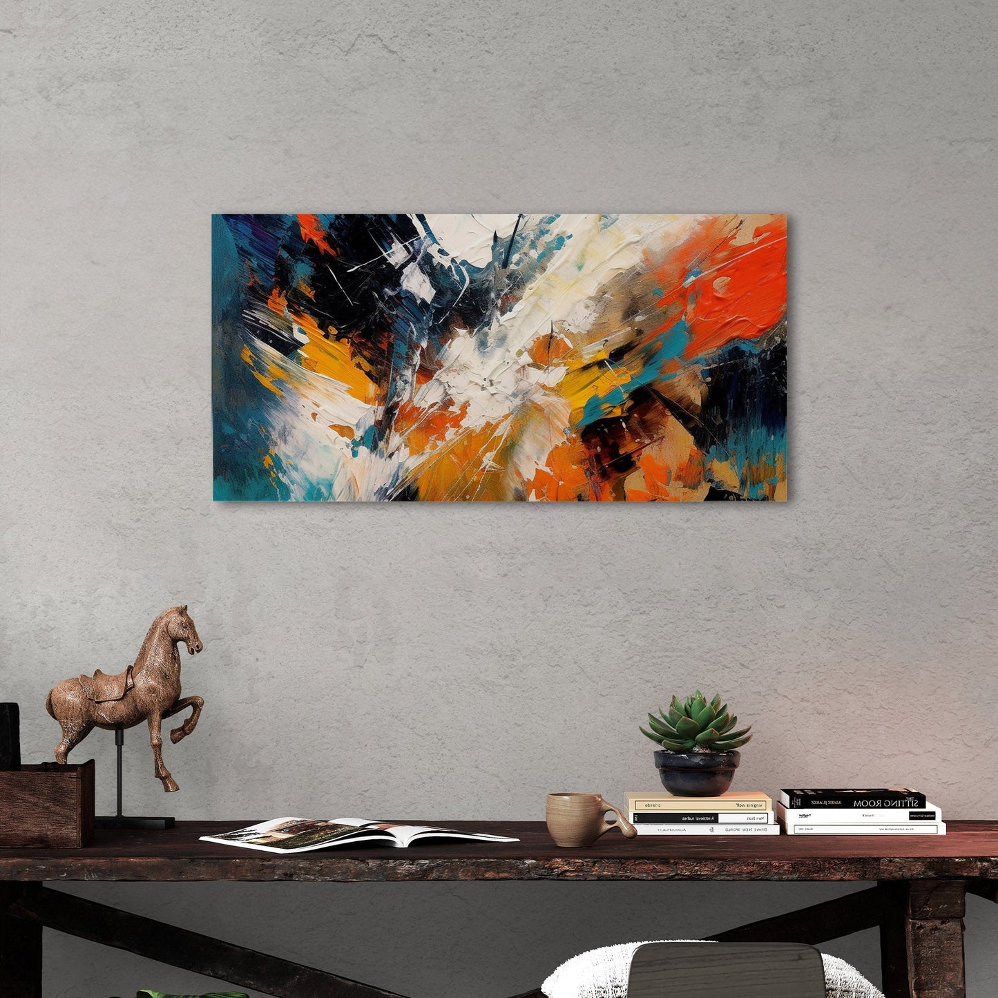 Abstract elegance with mesmerizing painterly brush strokes - Enchanting Aura