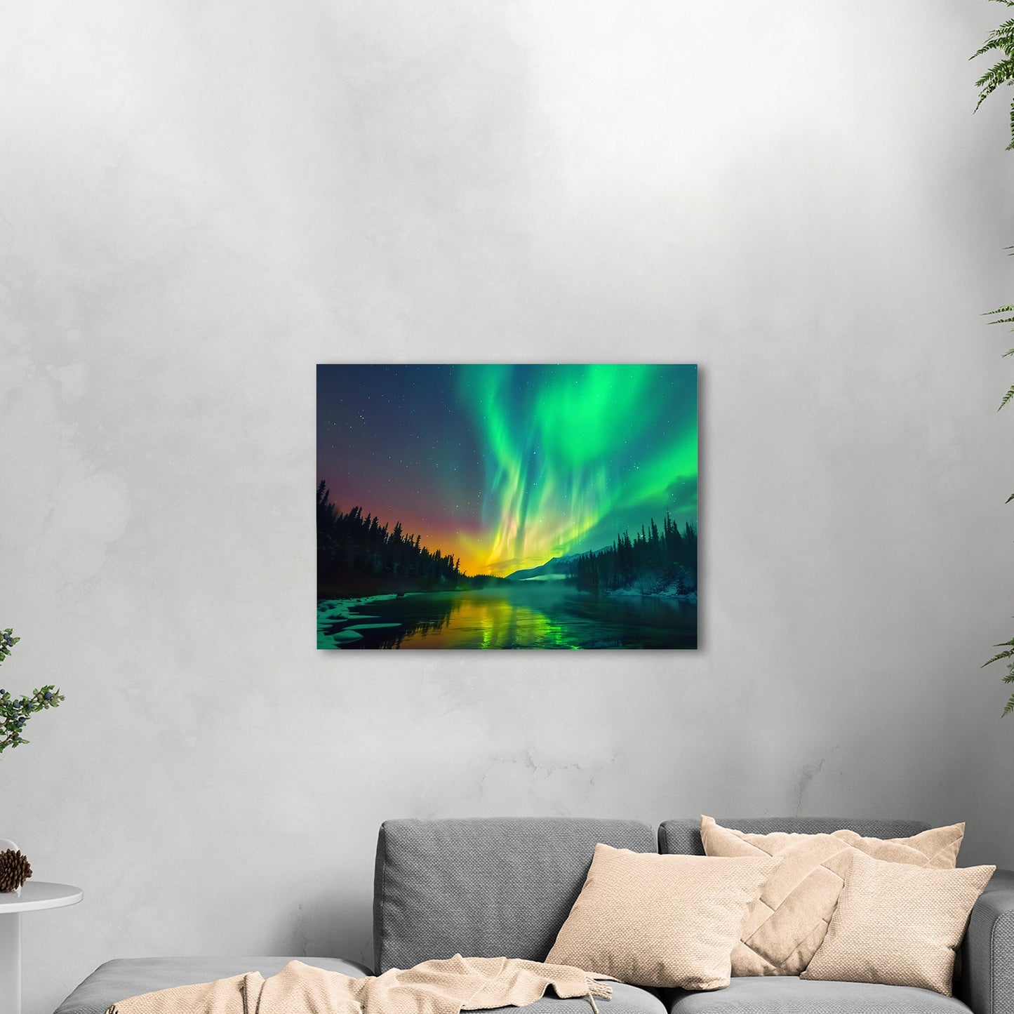 Shimmering Aurora Borealis Wall Art - Enchanted Ethereal Vision