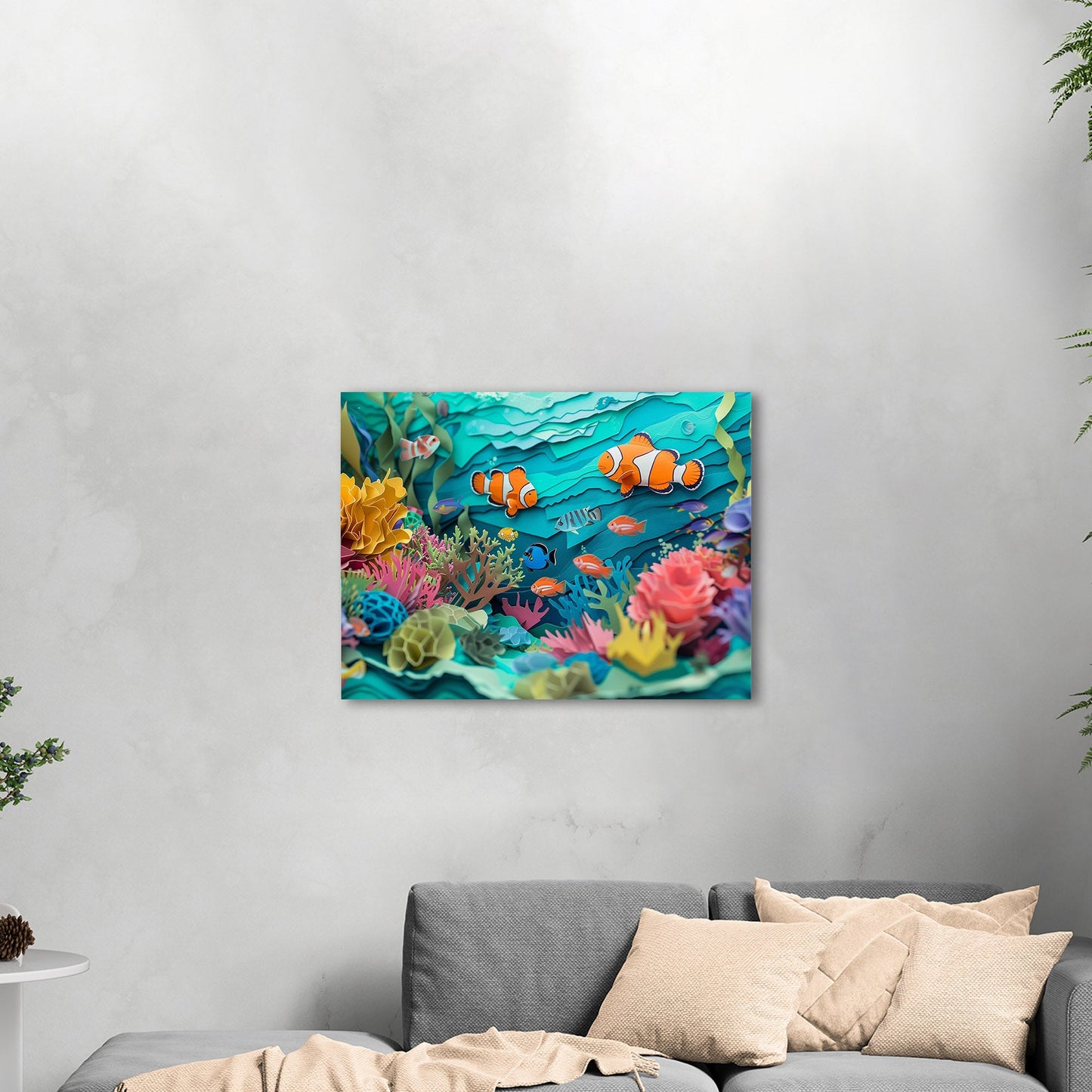 Vibrant marine life art on canvas - Serenity Dance