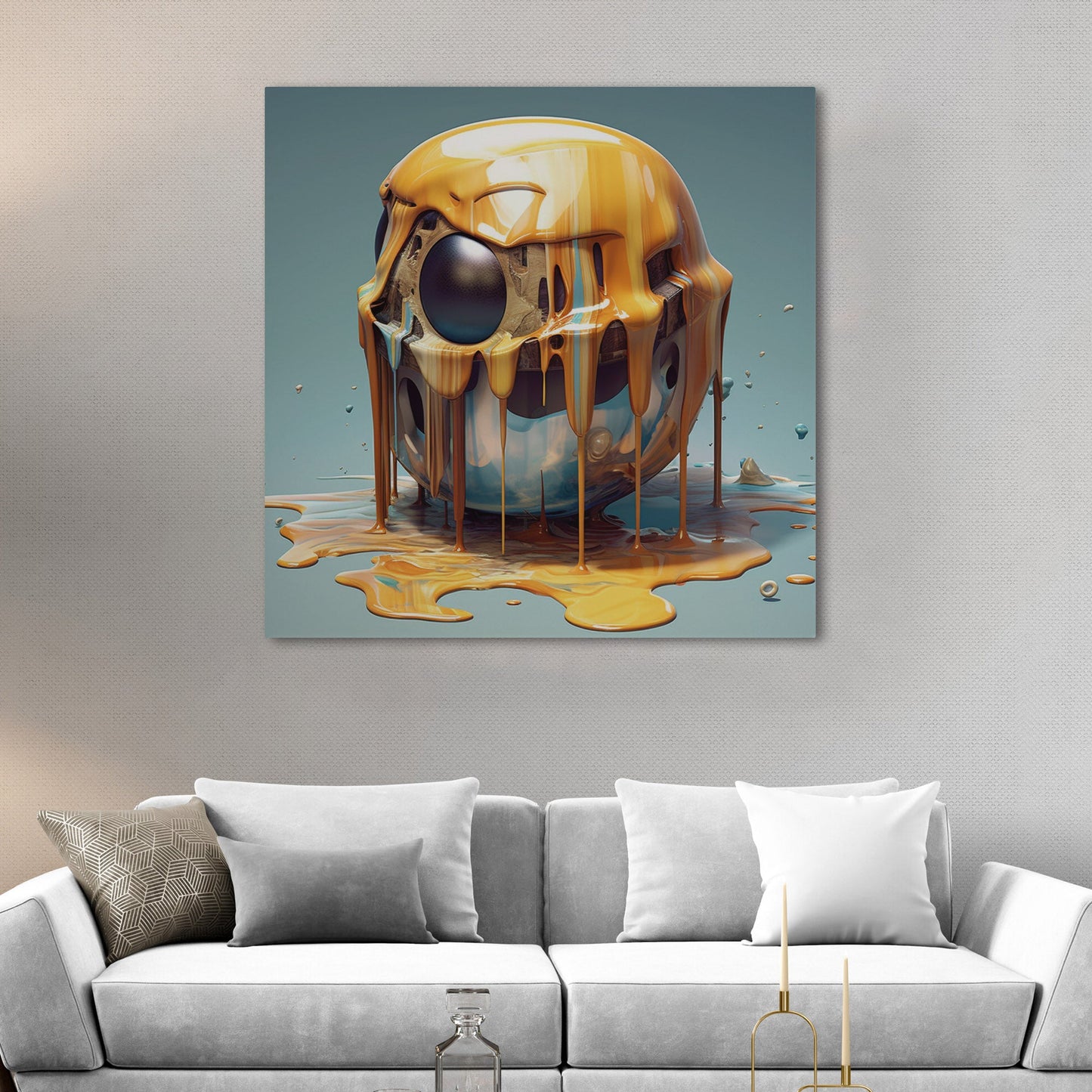 Abstract surreal artwork with melting objects - Enigmatic Essence