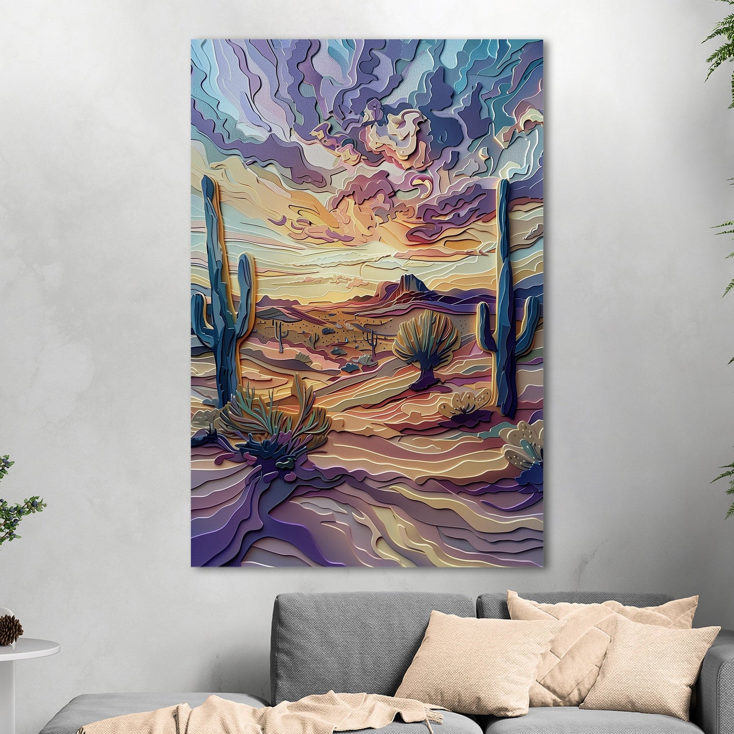 Sunset glow over serene desert - Dusk Delight