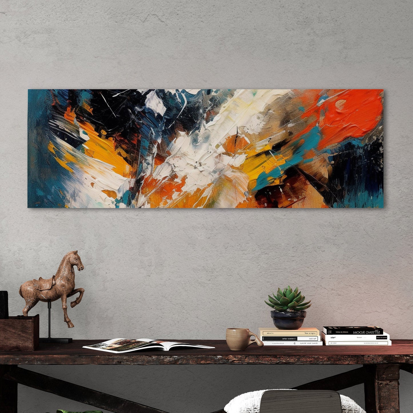 Abstract elegance with mesmerizing painterly brush strokes - Enchanting Aura
