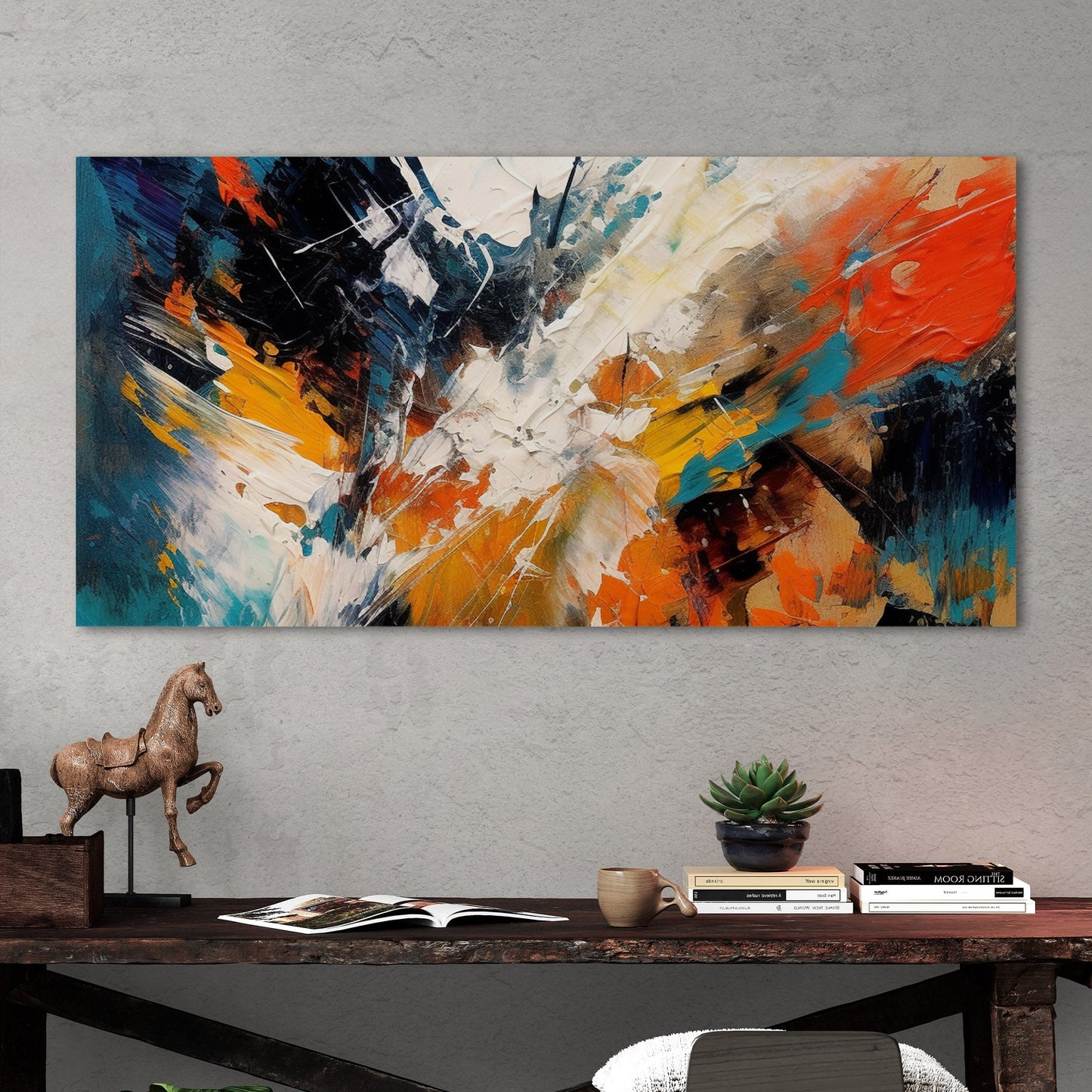 Abstract elegance with mesmerizing painterly brush strokes - Enchanting Aura