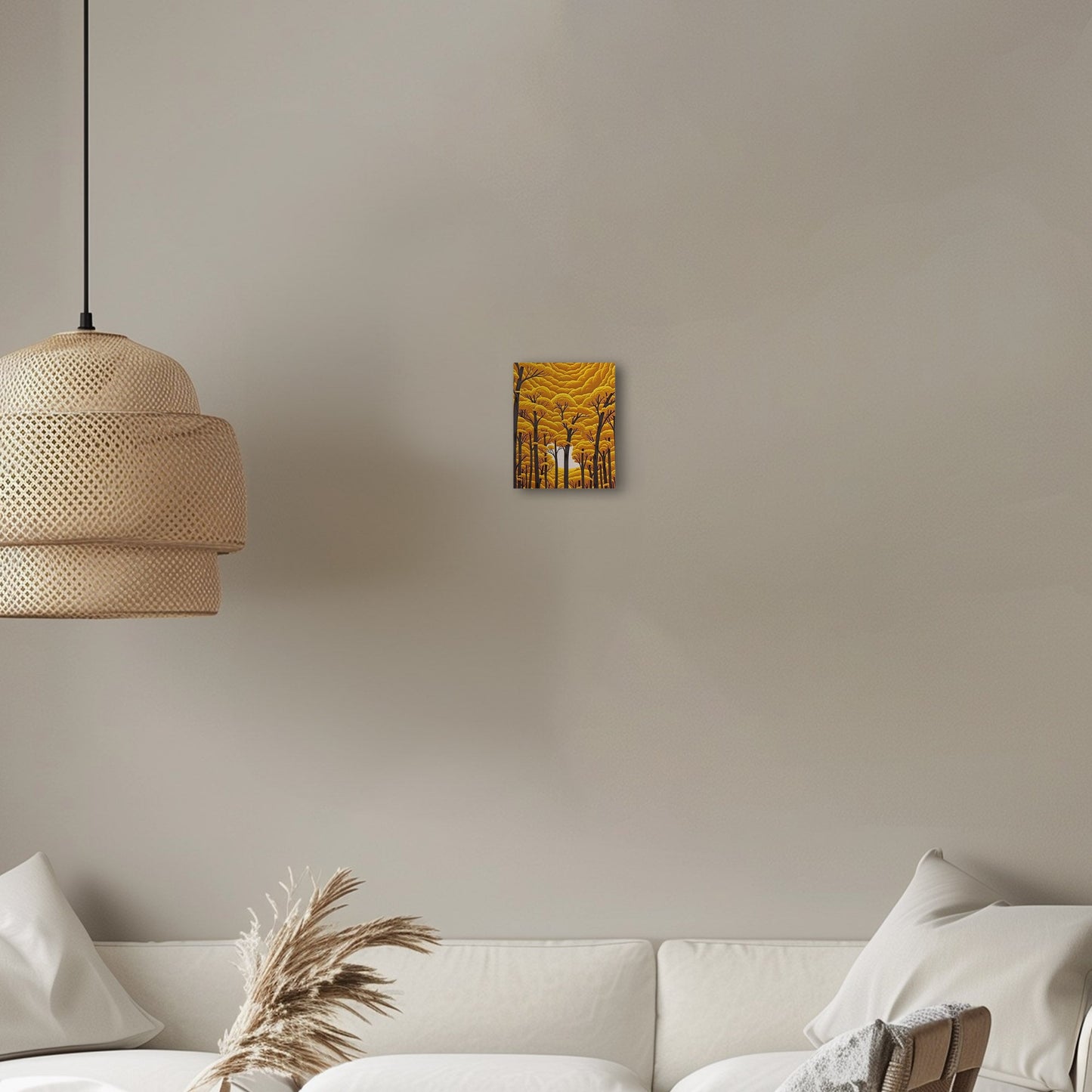 Romantic Stylized Painting of Autumn Woods - Ethereal Golden Woods: A Romance
