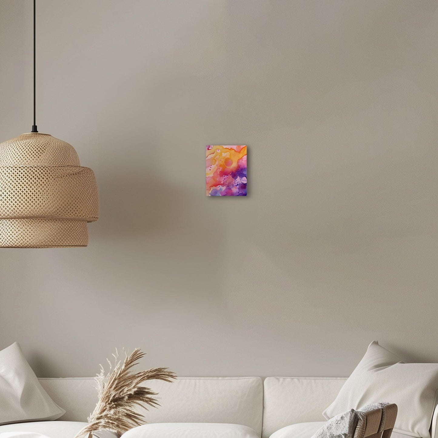 Abstract watercolor art with vibrant colors