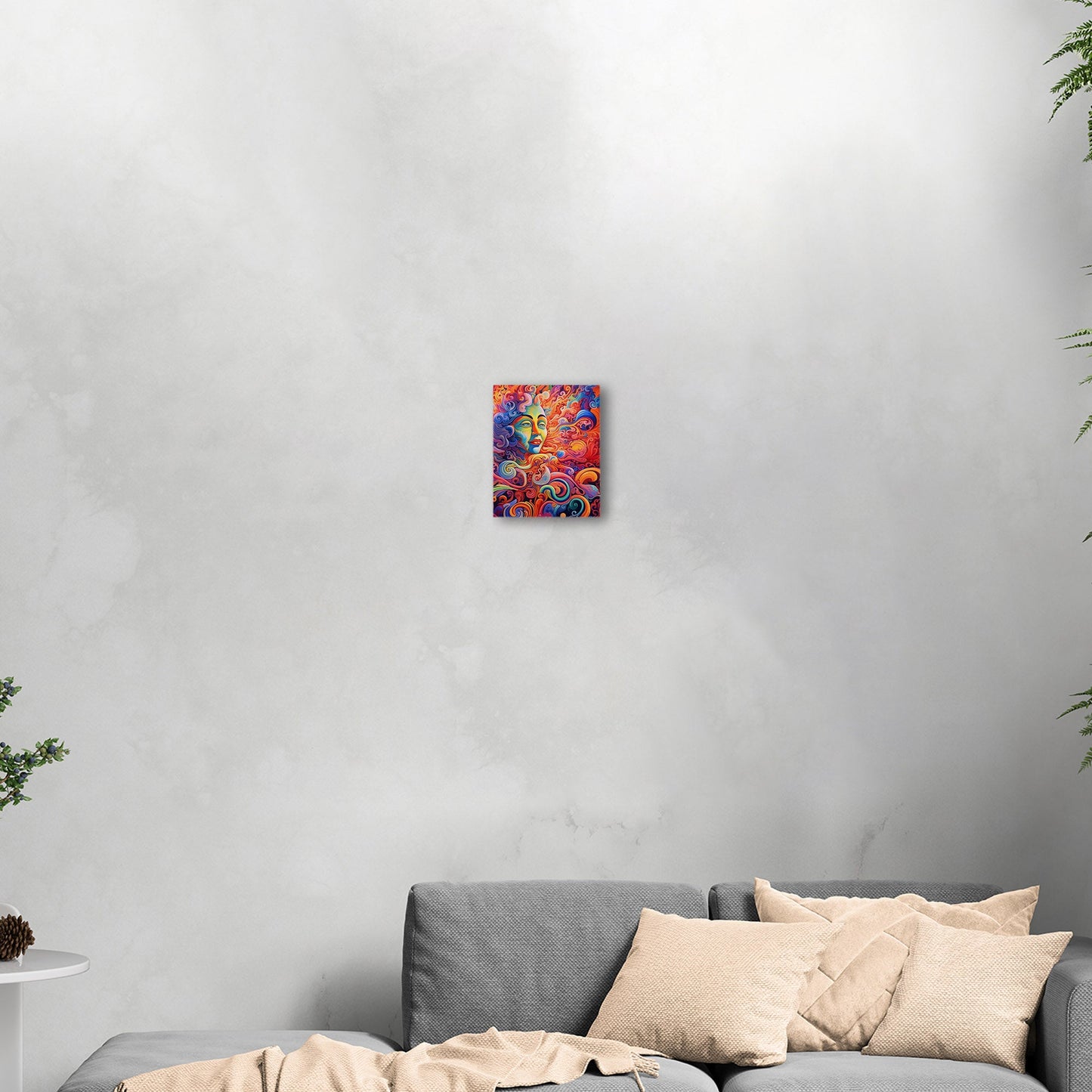 Psychedelic abstract airbrush painting of Vibrant Ebony - Enigmatic Revolution