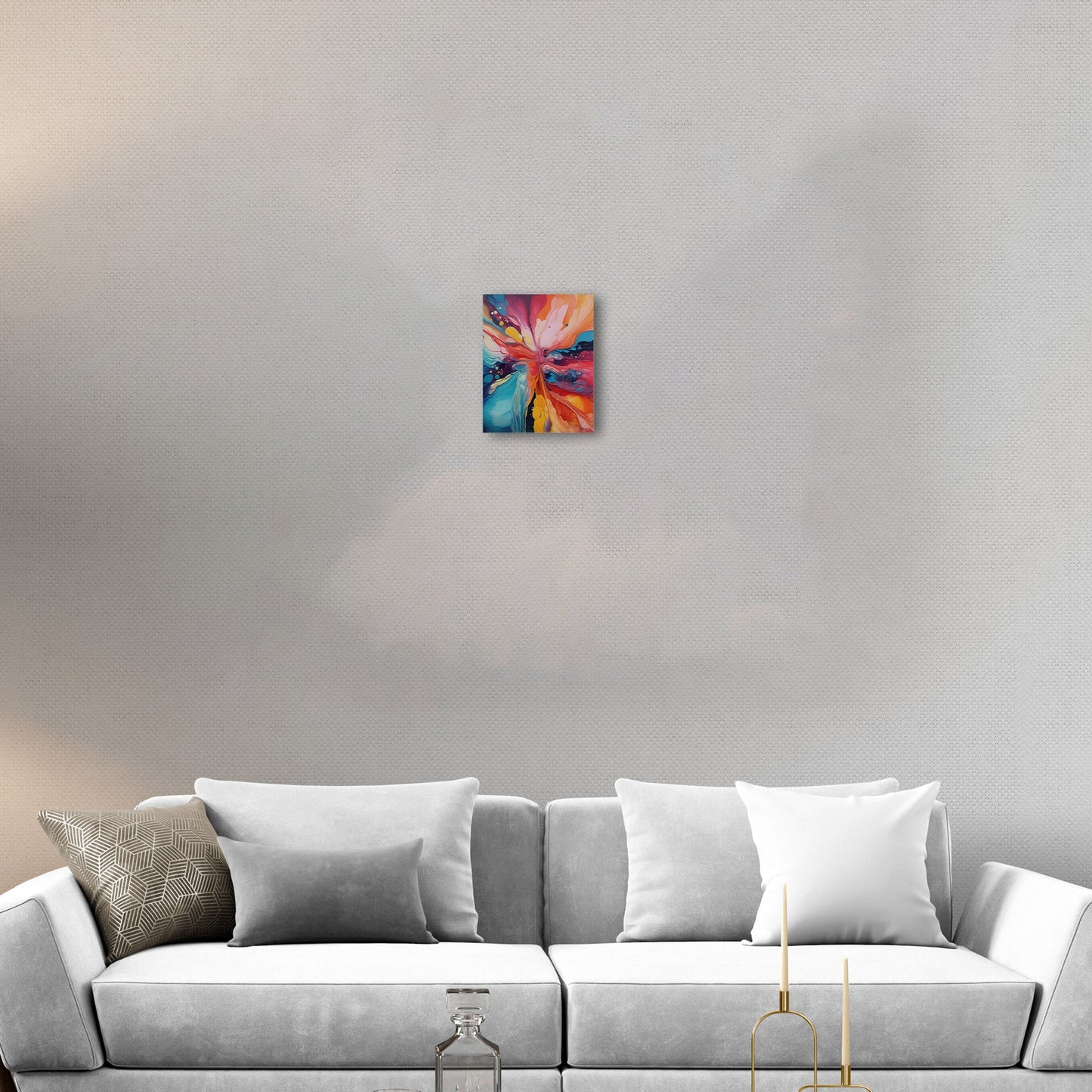 Abstract Splatter Oil Painting - Color Wave Splash