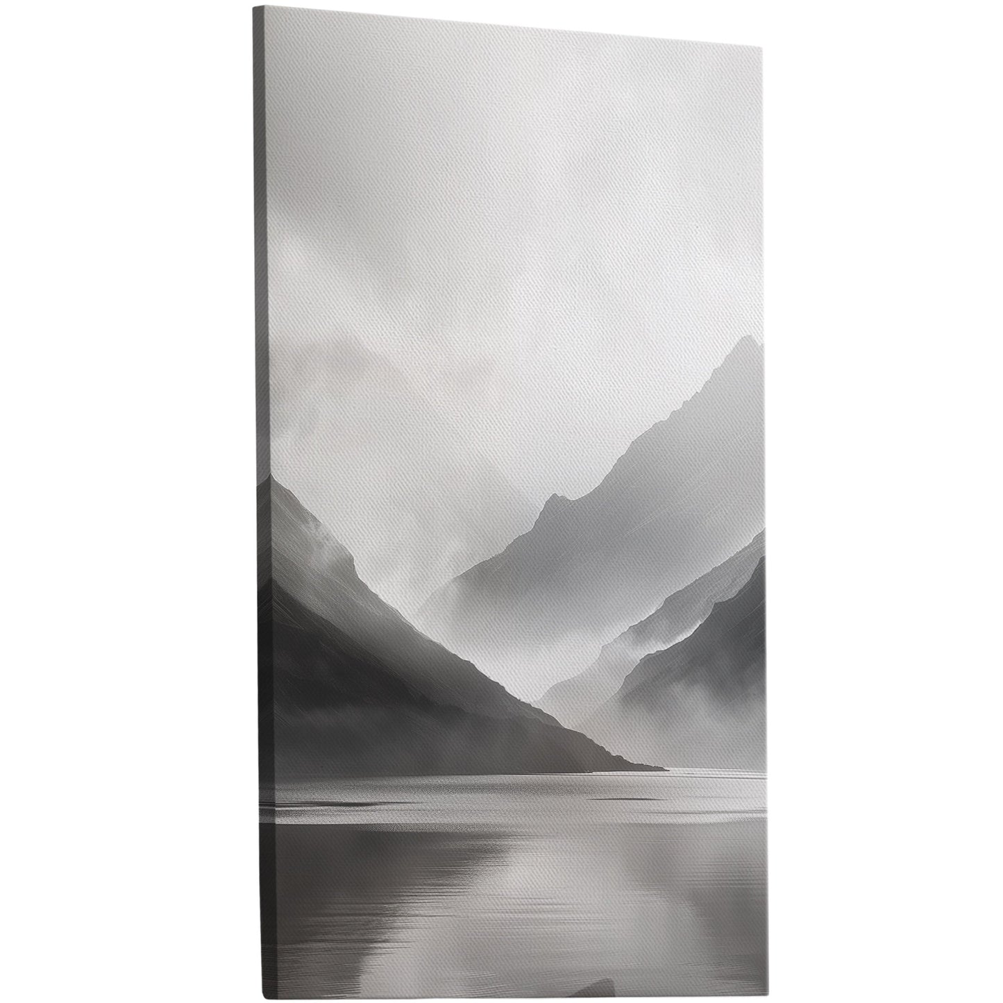 Black and White Mountain Landscape Long Exposure Photo - Whispering Shadows of Silent Hills