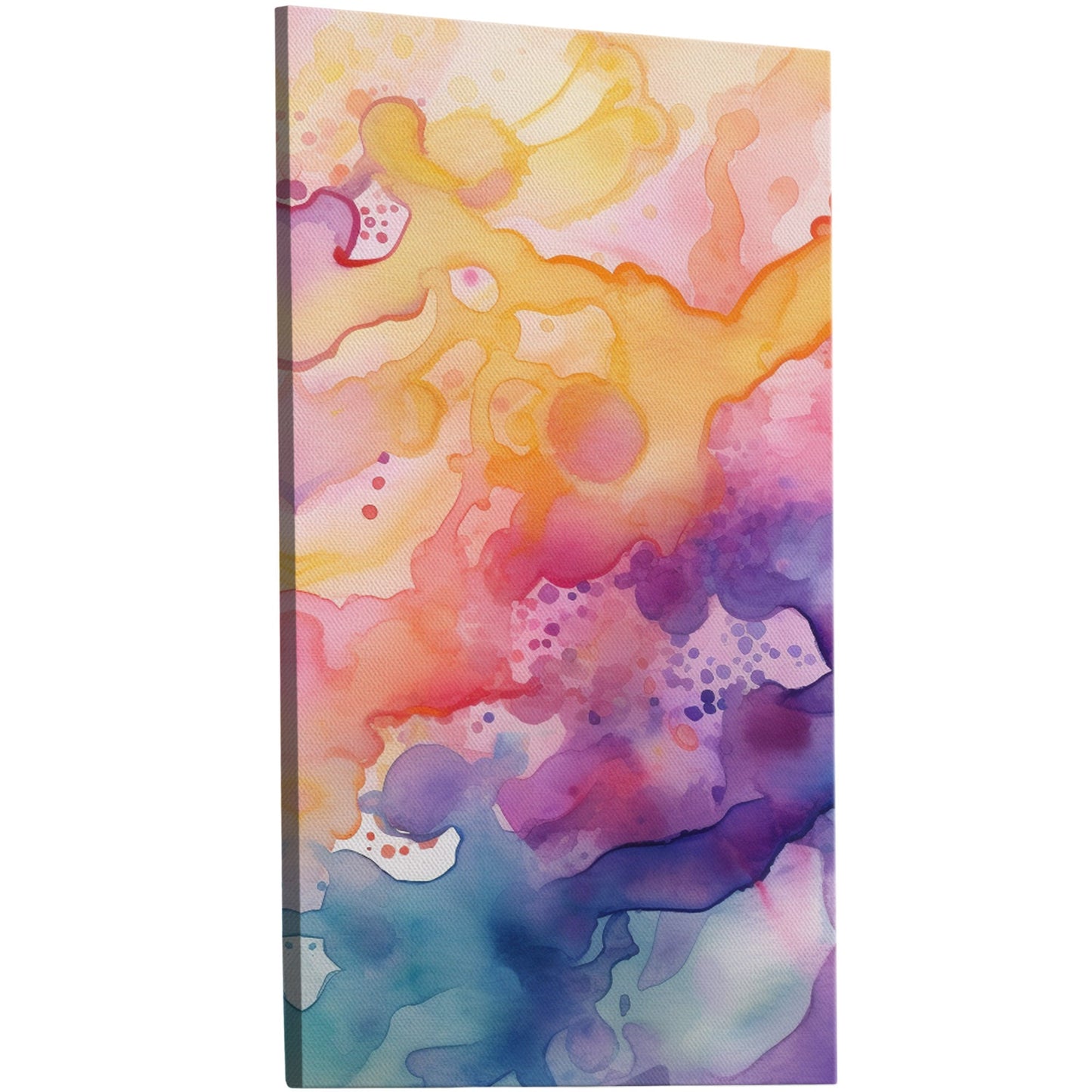 Abstract watercolor art with vibrant colors
