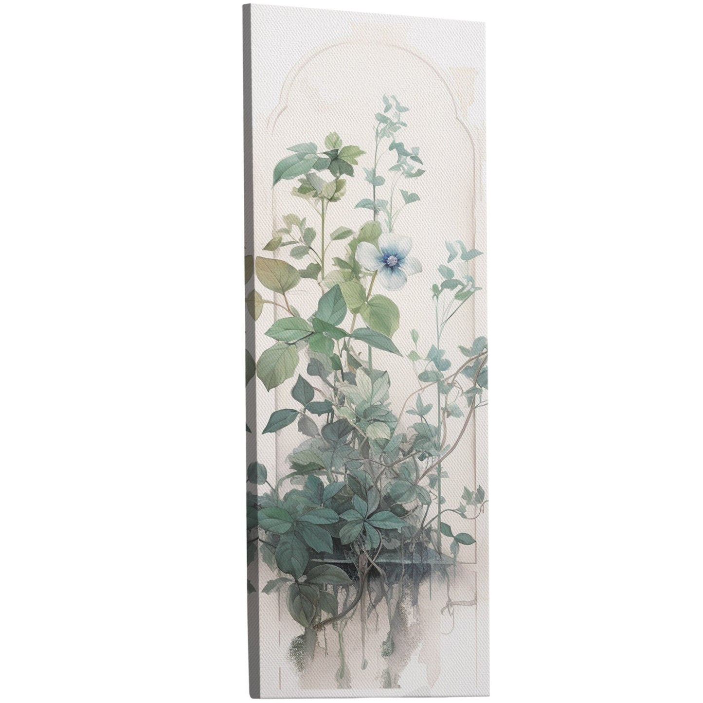 Watercolor Painting of Blue Wildflower