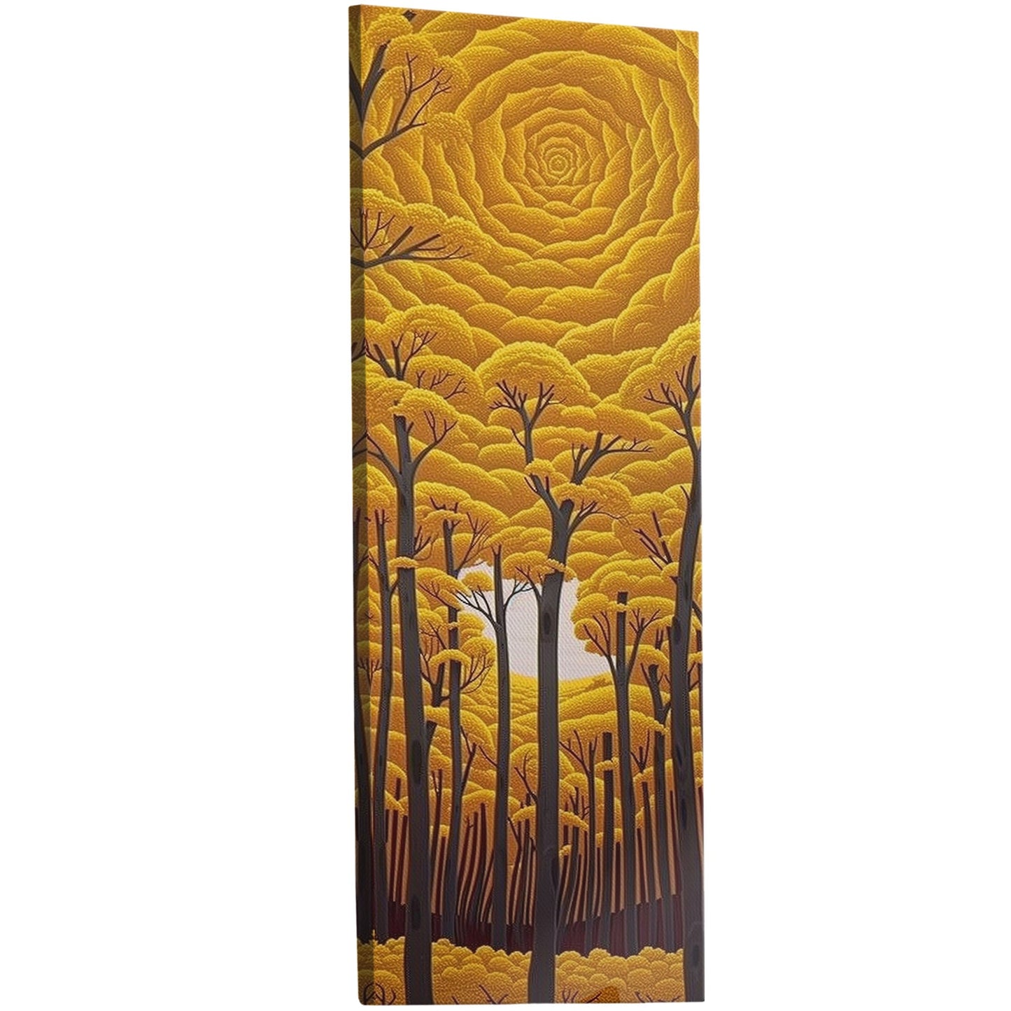 Romantic Stylized Painting of Autumn Woods - Ethereal Golden Woods: A Romance