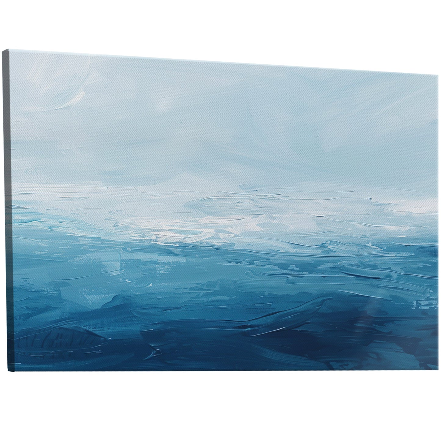 Abstract brush stroke painting - Ocean Blue Sky