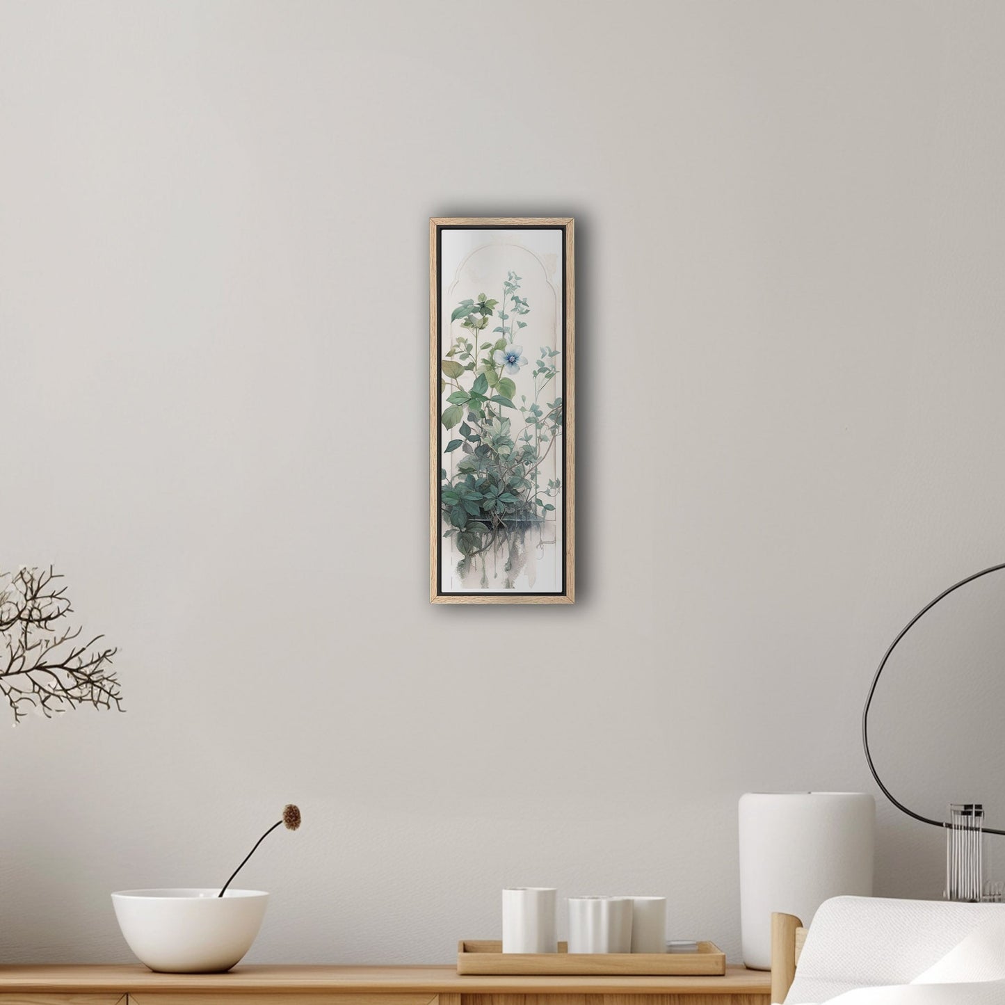 Watercolor Painting of Blue Wildflower