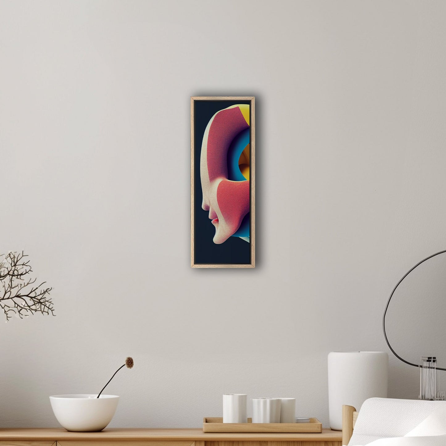 Abstract chaos meets midcentury charm - Vibrant Chaos Unleashed