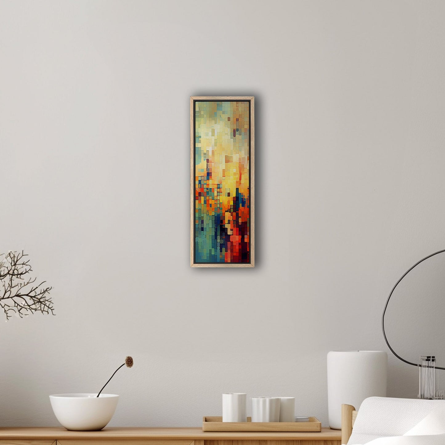 Pixelated mosaic retro abstract patterned geometric - Mesmerizing Modern Elegance