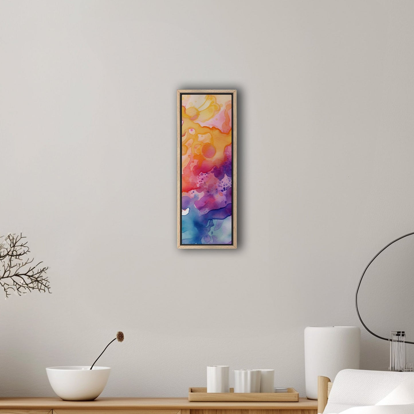 Abstract watercolor art with vibrant colors