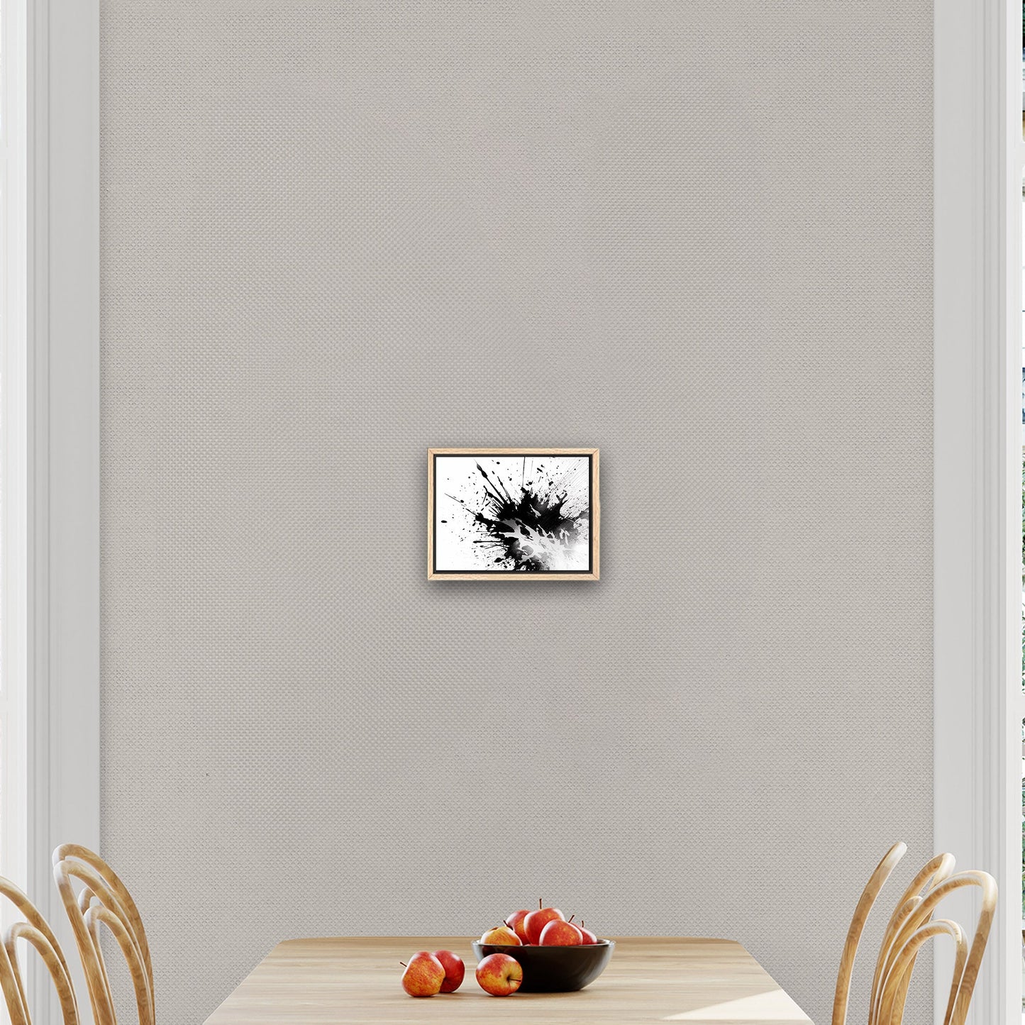 Black and white abstract ink splatter art - Captivating Monochrome Ink Splatter Zen
