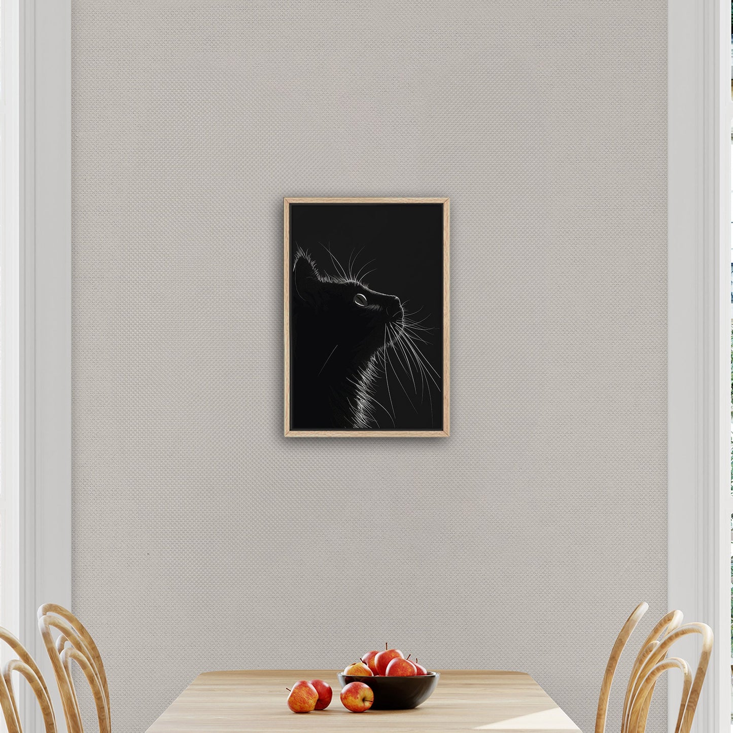 Minimalistic Cat Wall Art - Enchanting Elegance