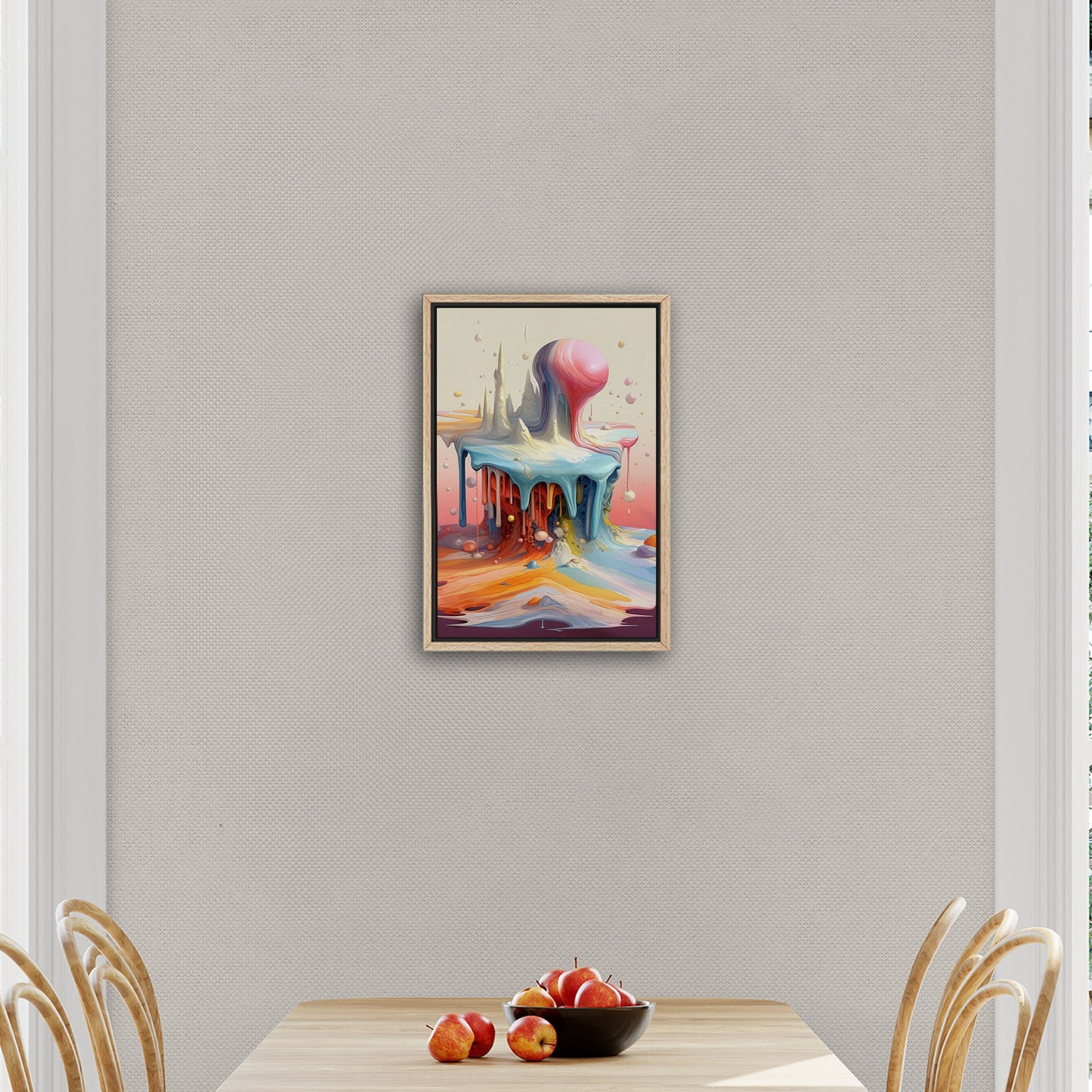 Abstract, surreal, dreamlike art with melting shapes - Enigmatic Elegance