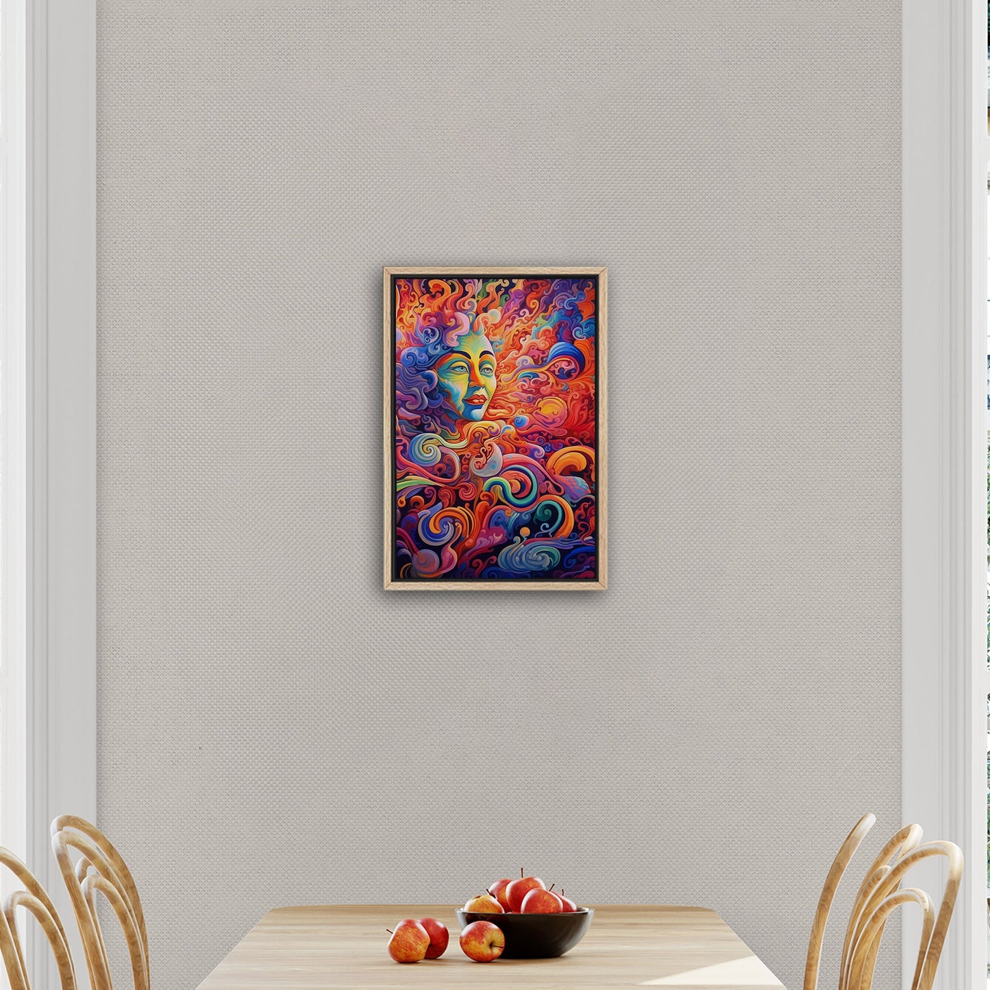 Psychedelic abstract airbrush painting of Vibrant Ebony - Enigmatic Revolution