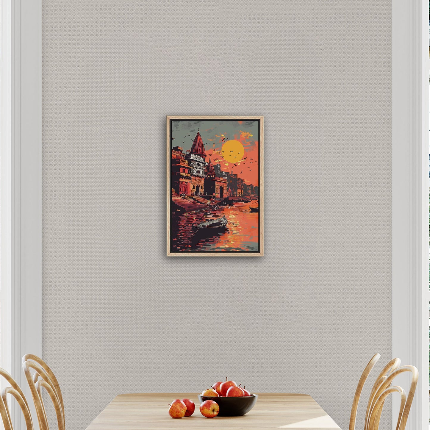 Vibrant Banaras Ghat illustration - Cultural Oasis