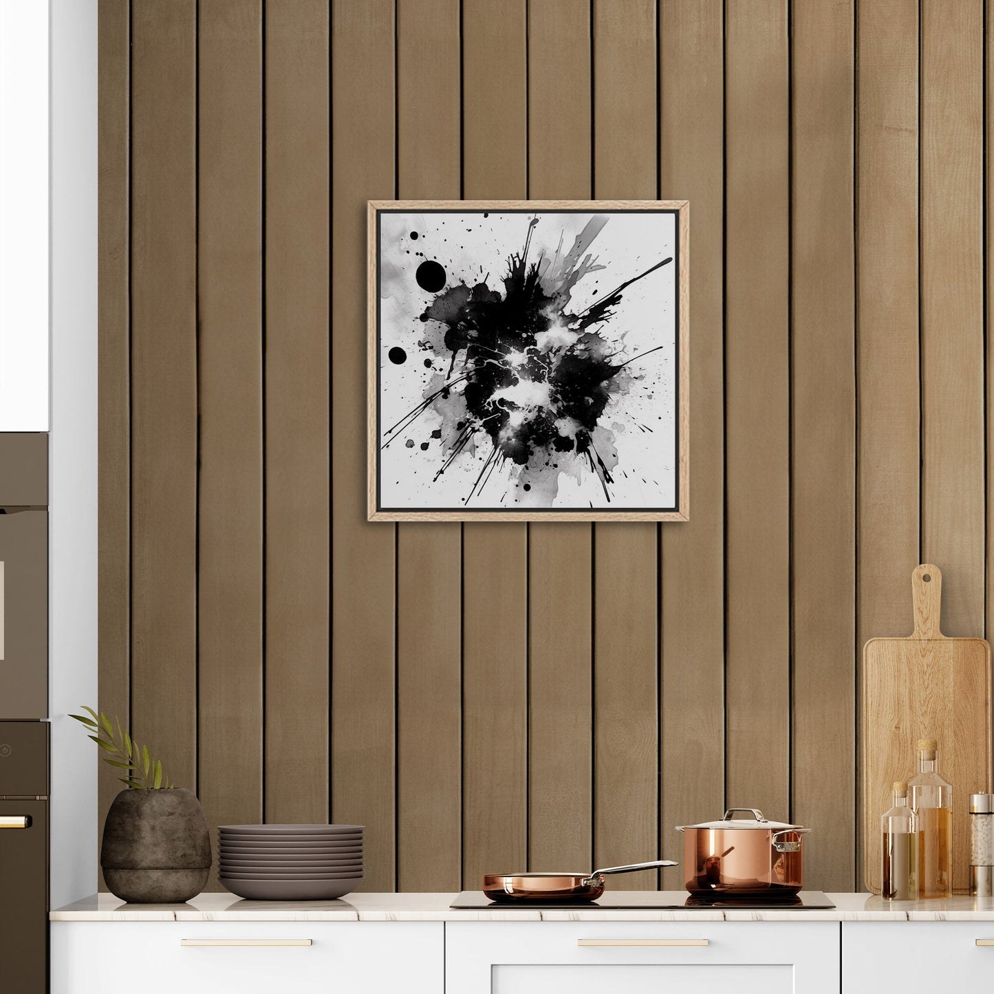 Black ink splatter abstract - Ephemeral Chaos