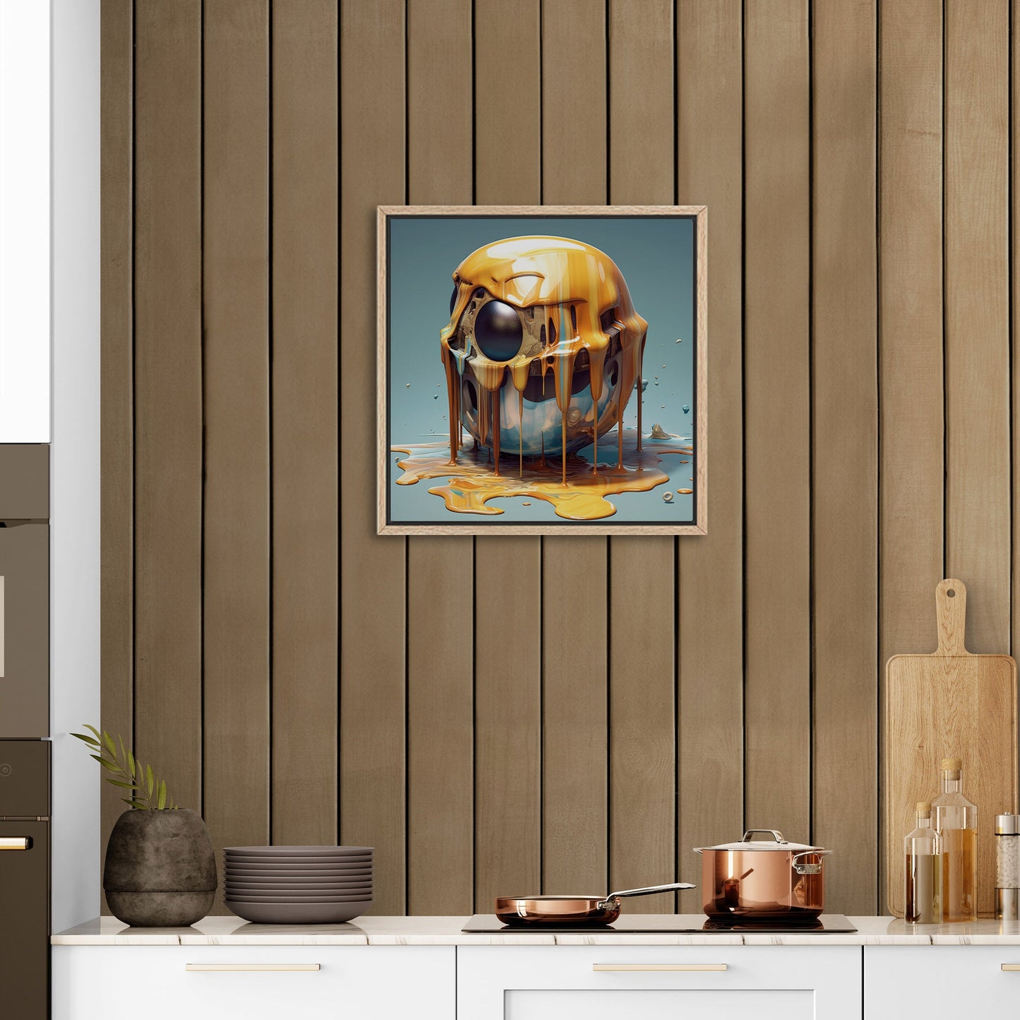 Abstract surreal artwork with melting objects - Enigmatic Essence