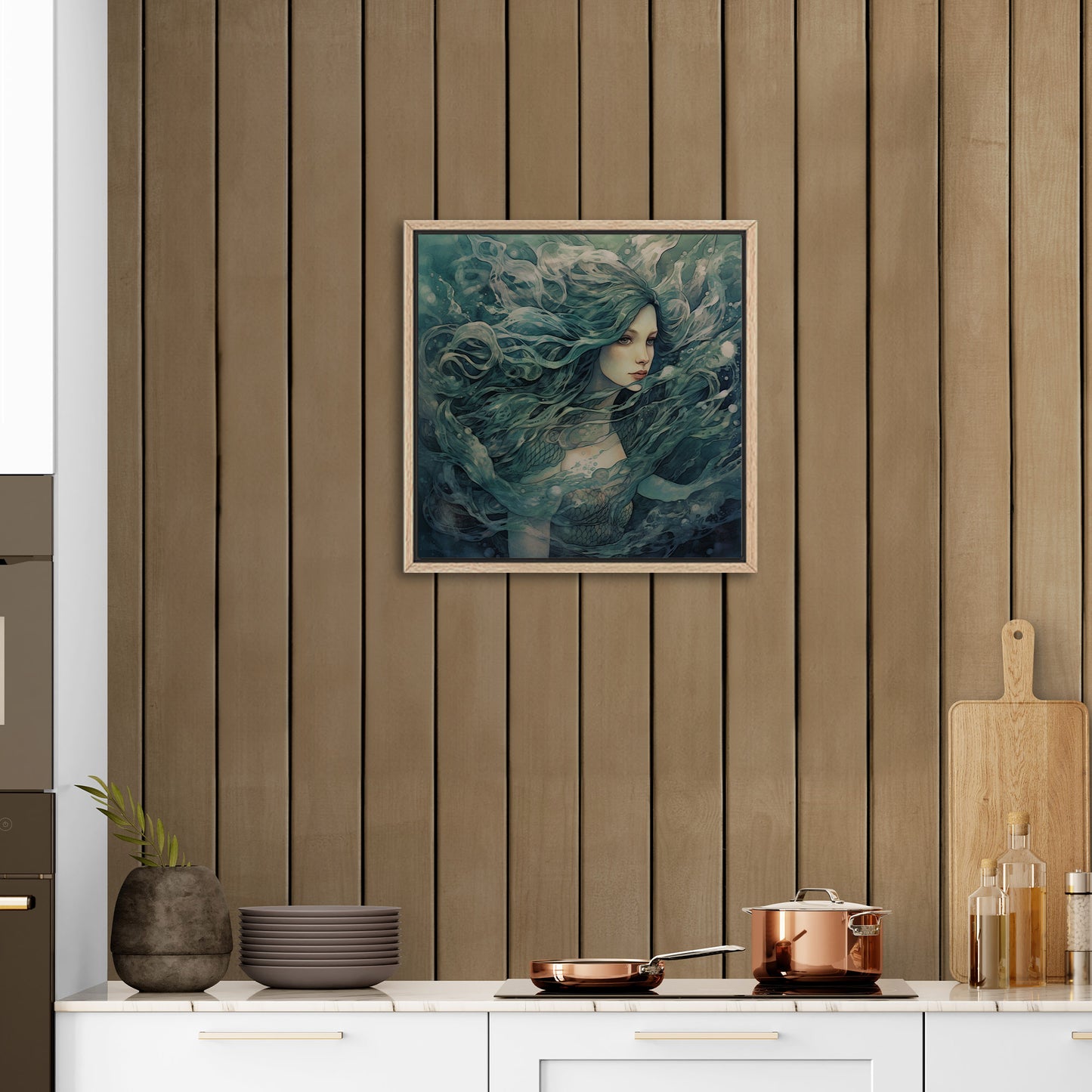 Enchanting mermaid swimming in mystical ocean - Serene Siren