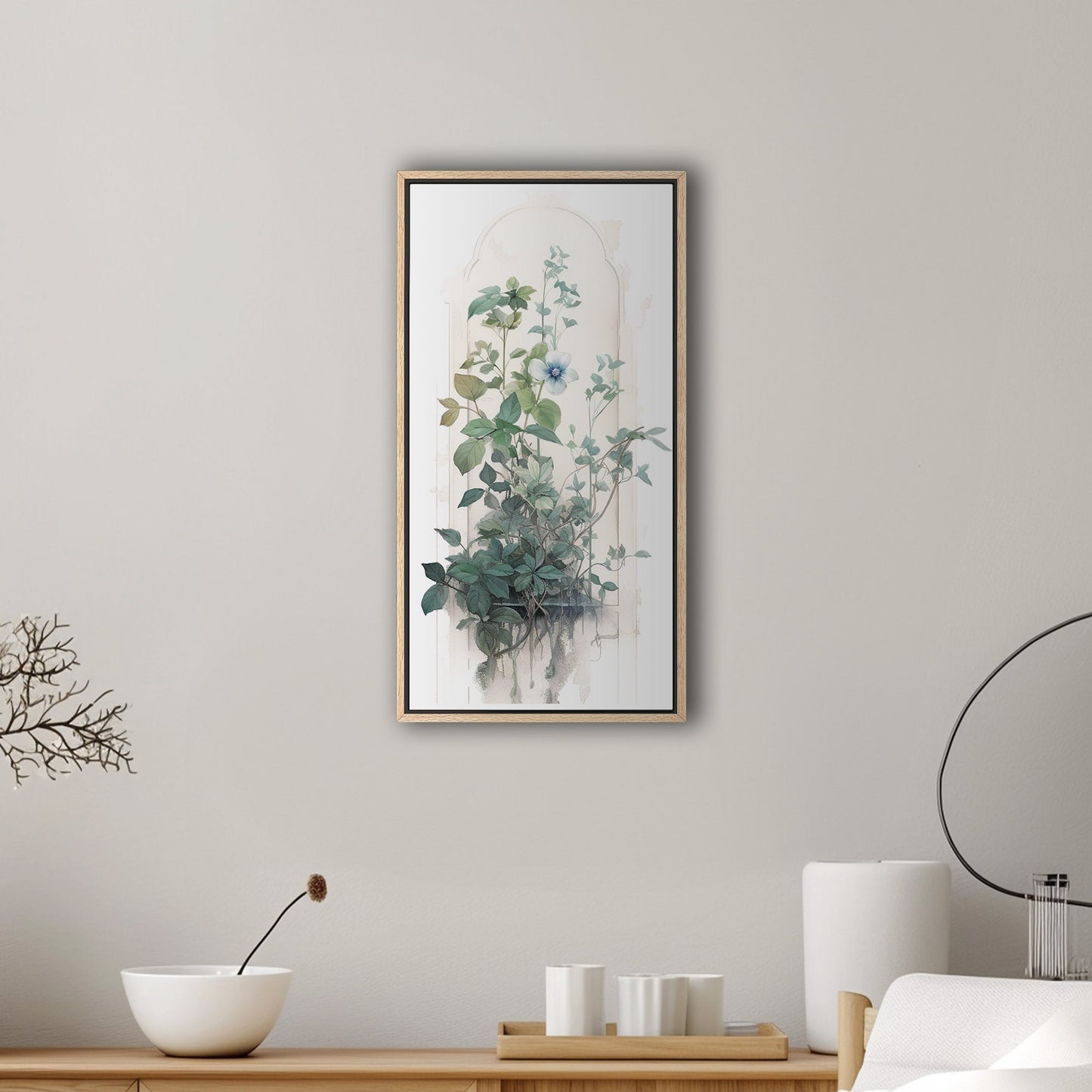 Watercolor Painting of Blue Wildflower