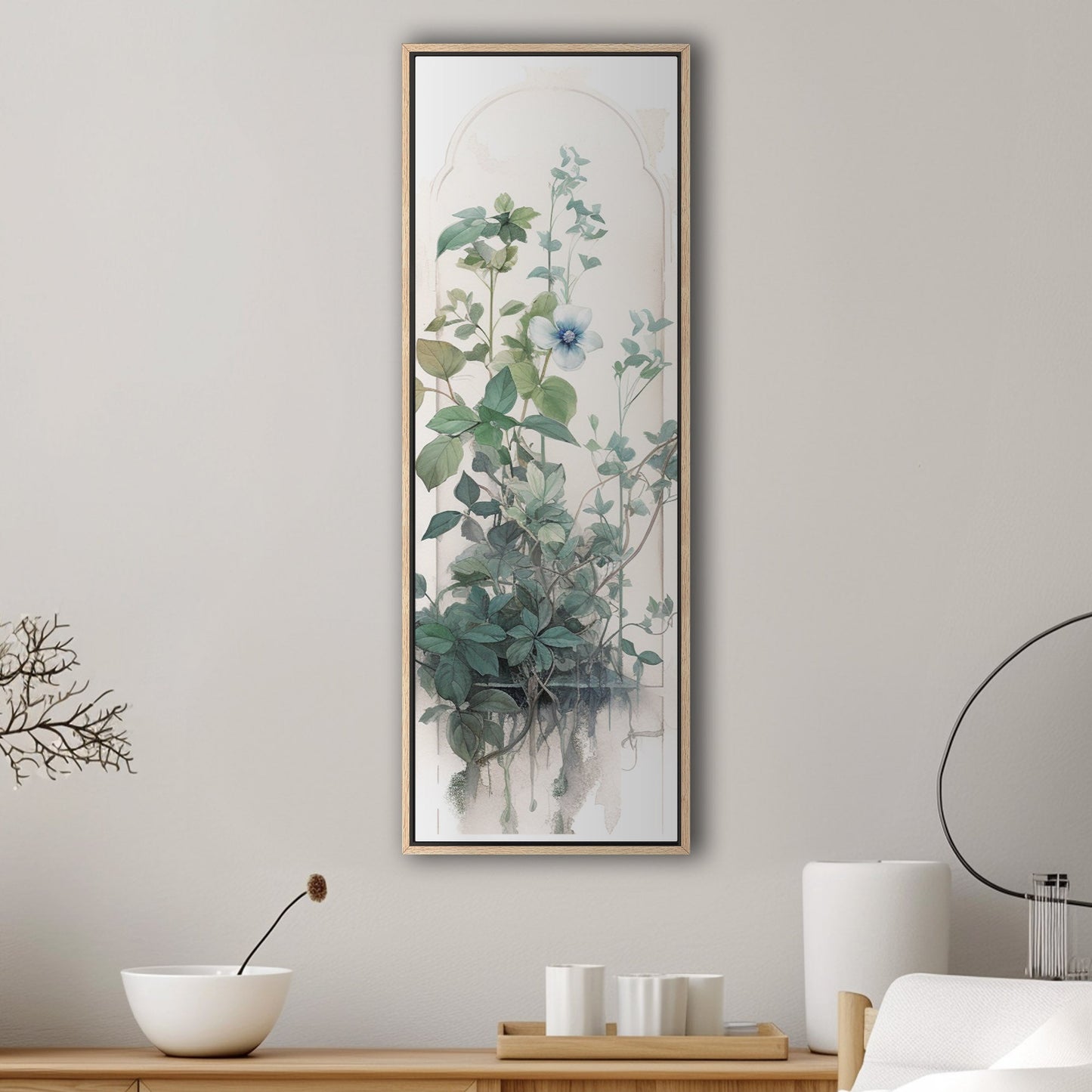 Watercolor Painting of Blue Wildflower