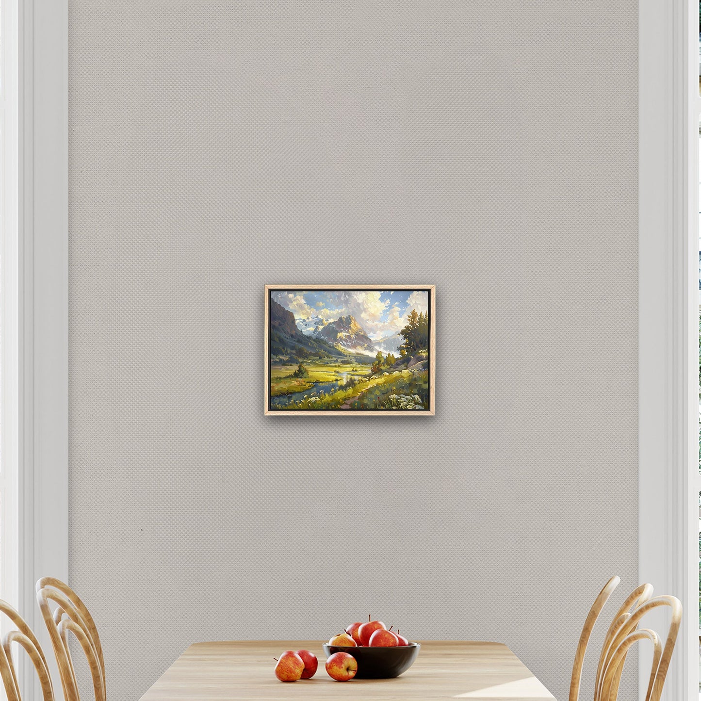 Vibrant landscape oil painting capturing nature's essence - Enriched Elegance