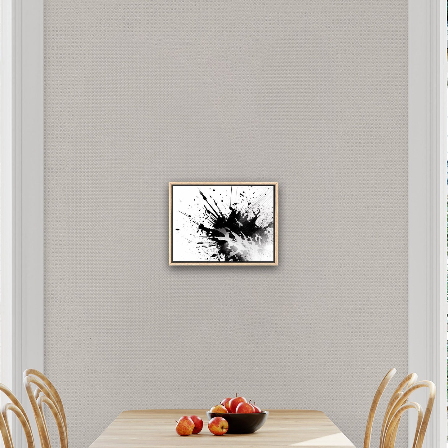 Black and white abstract ink splatter art - Captivating Monochrome Ink Splatter Zen