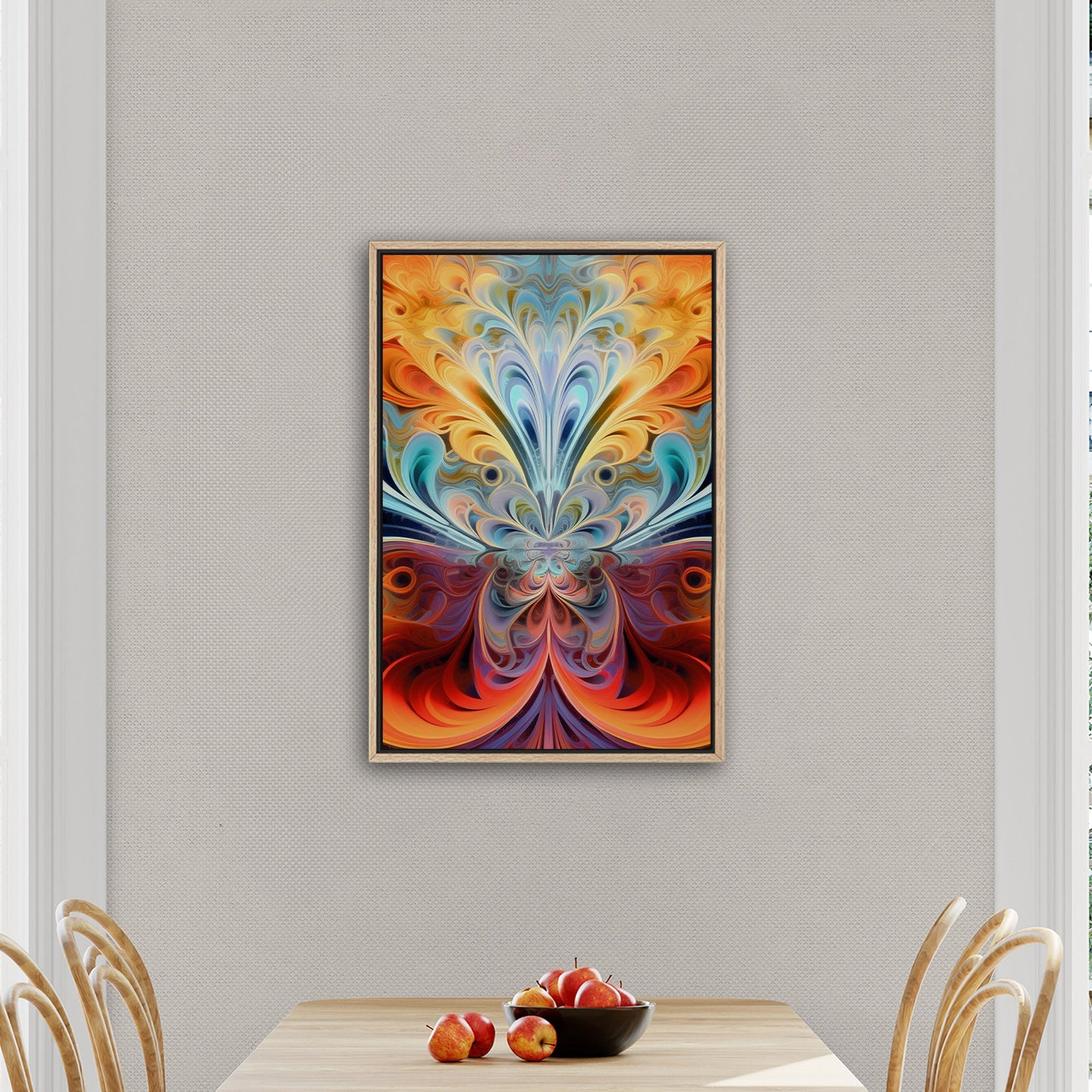 Fractal art piece with vibrant colors - Kaleidoscopic Elegance