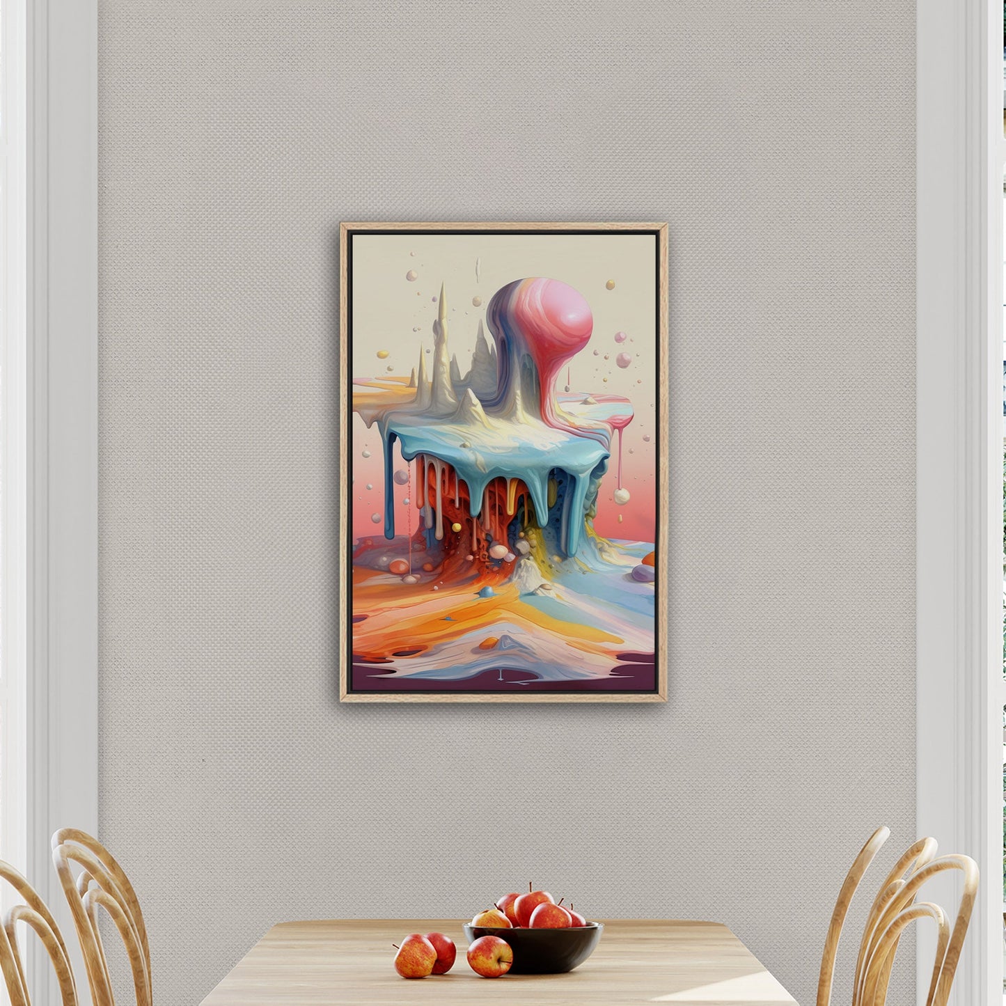 Abstract, surreal, dreamlike art with melting shapes - Enigmatic Elegance