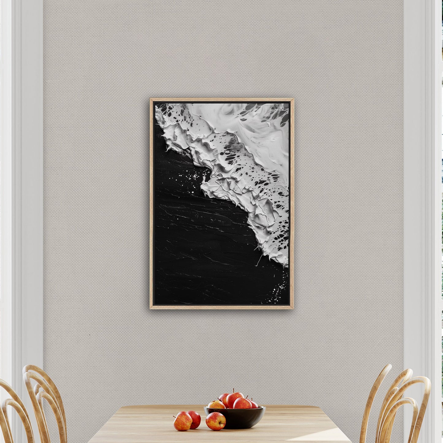 Abstract ocean wave oil painting - Serene Seabed