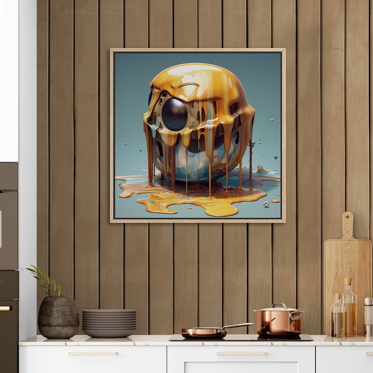 Abstract surreal artwork with melting objects - Enigmatic Essence